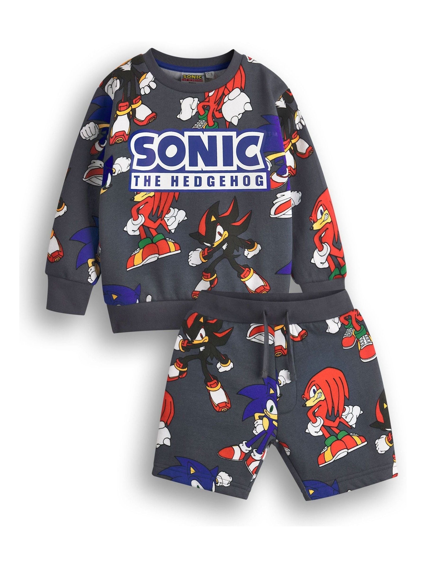 Dsiney Kidz - Vanilla Underground Grey Boys Sonic Sweatshirt and Shorts Set image 1