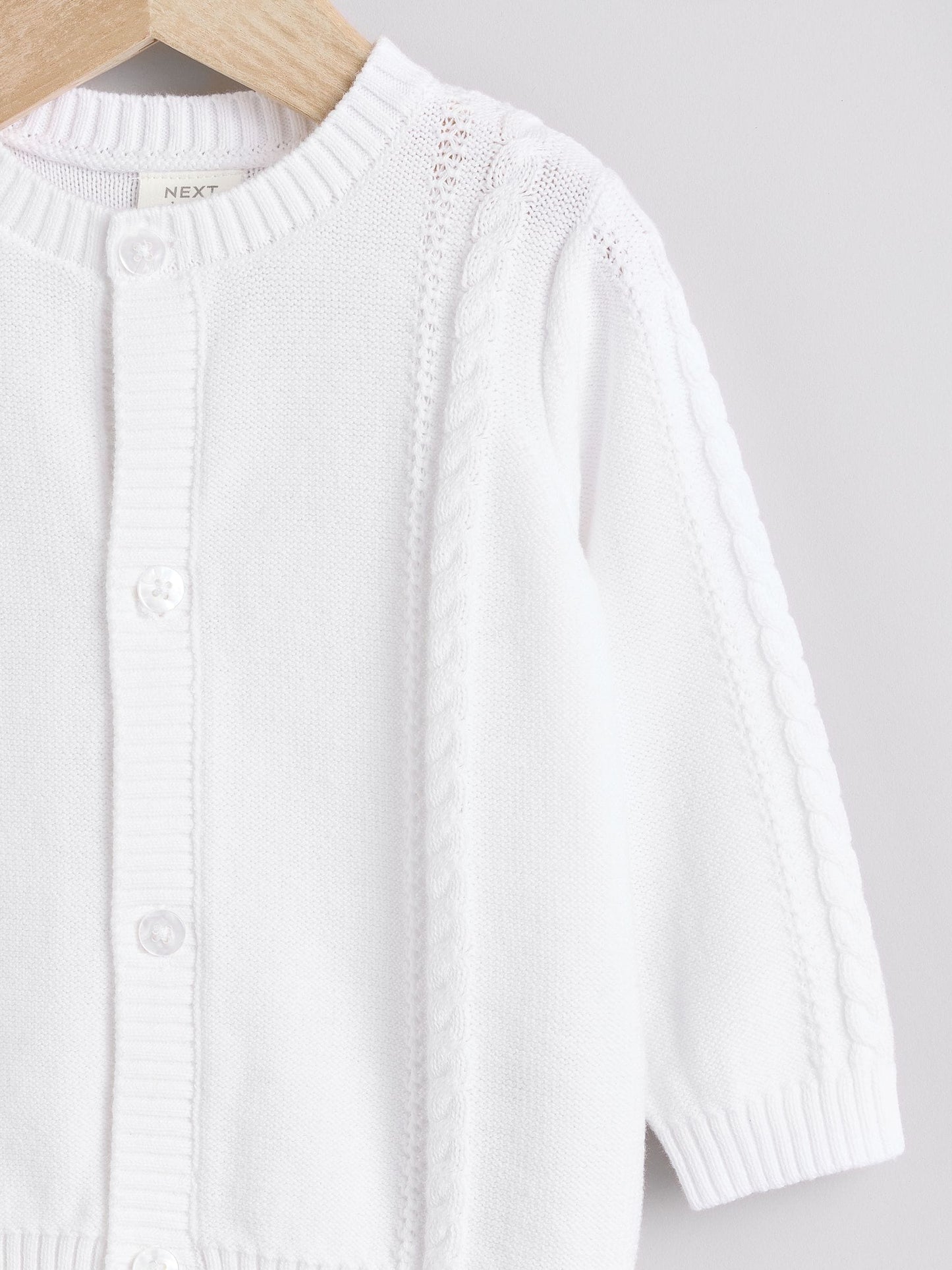 Dsiney Kidz - White Cable Knitted Baby Cardigan image 8