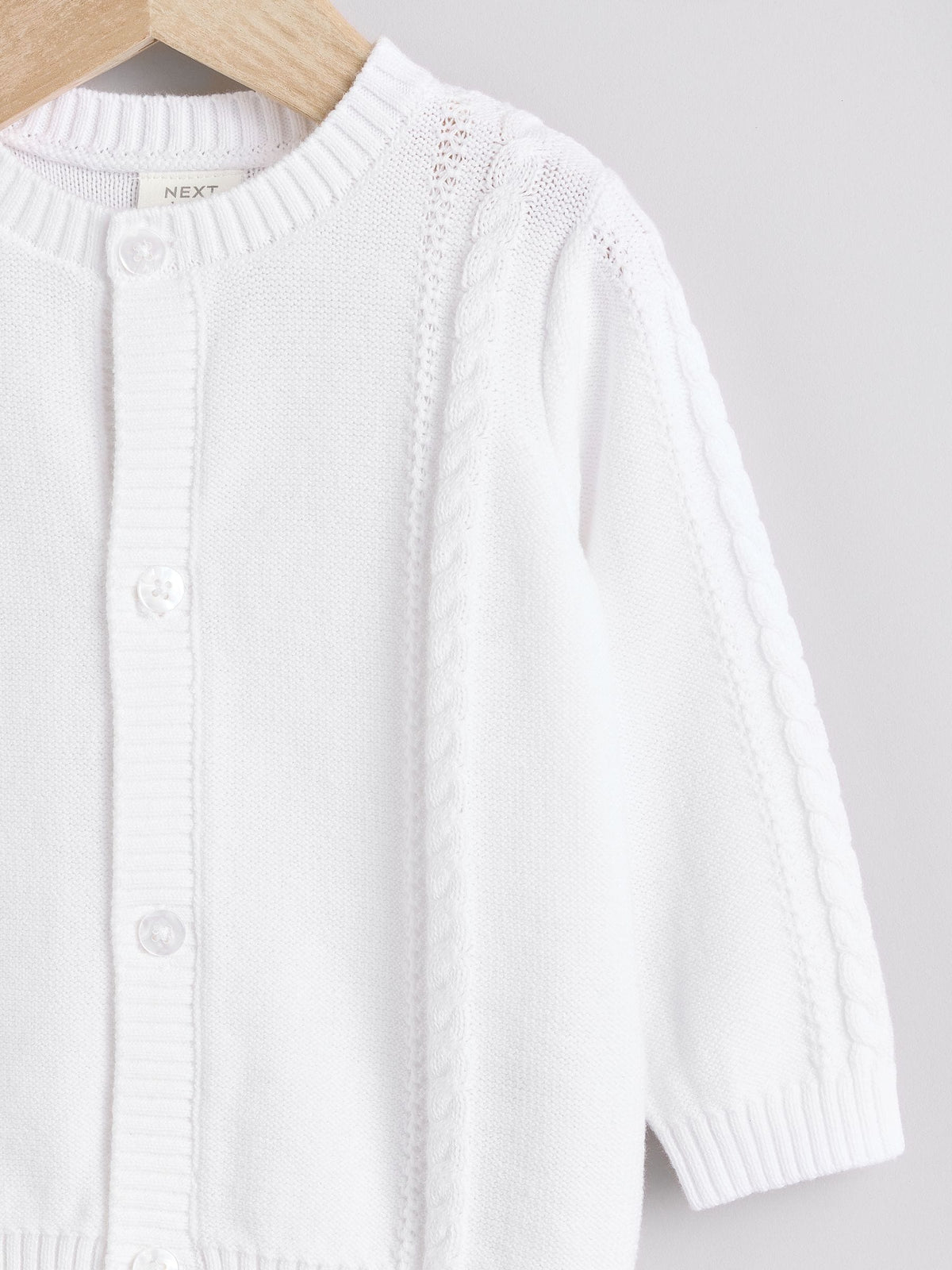 Dsiney Kidz - White Cable Knitted Baby Cardigan image 8