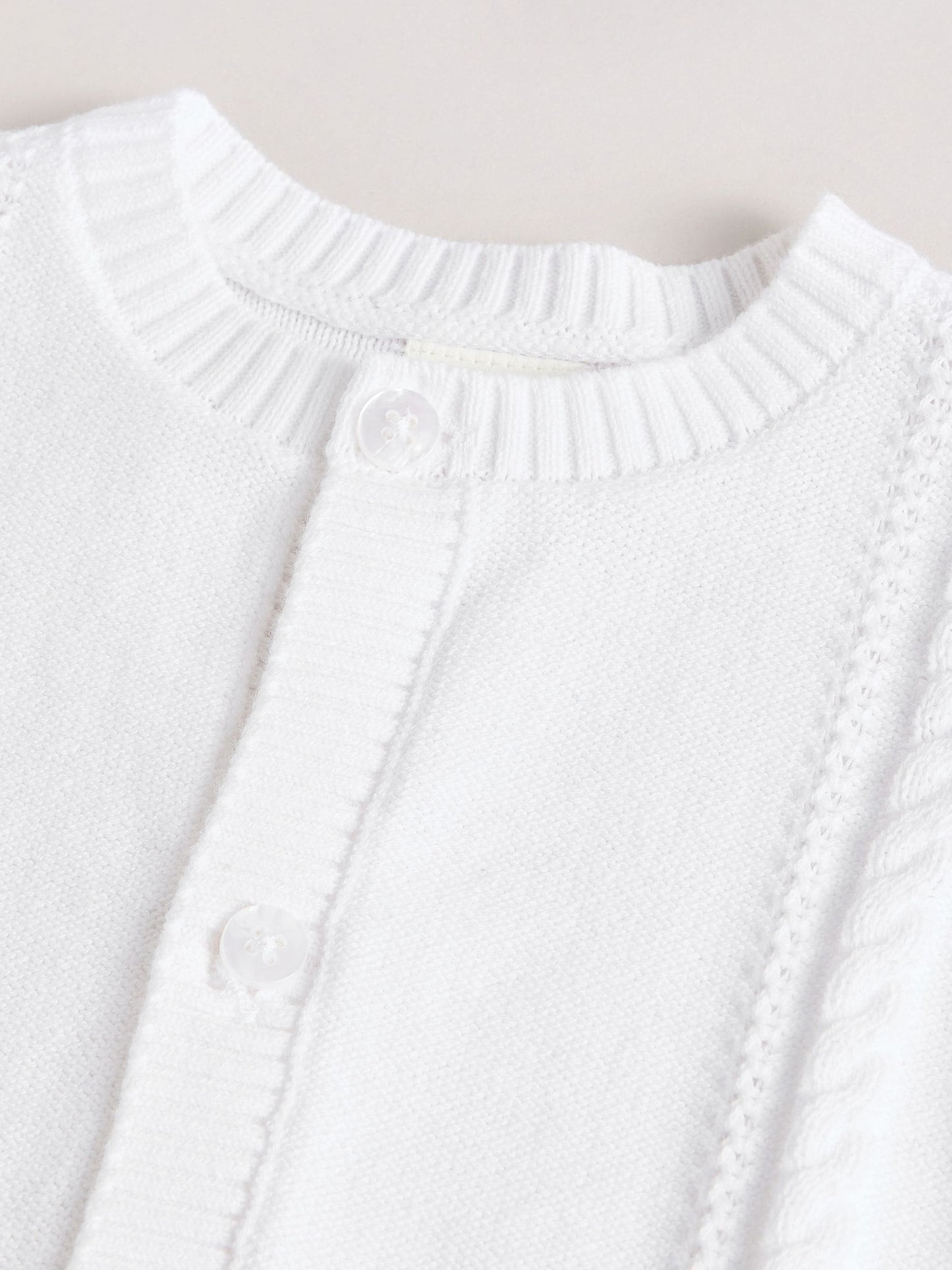 Dsiney Kidz - White Cable Knitted Baby Cardigan image 9