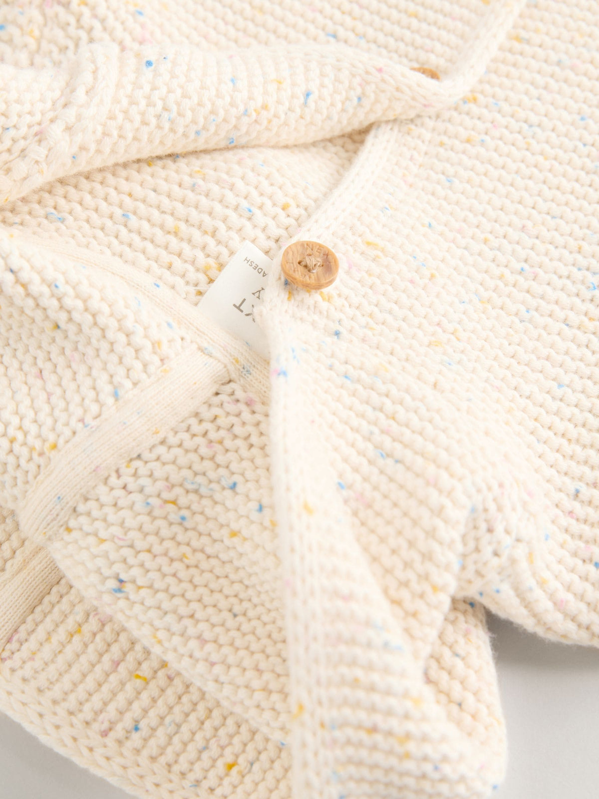 Dsiney Kidz - Ecru Neppy Knitted Hooded Baby Cardigan image 9