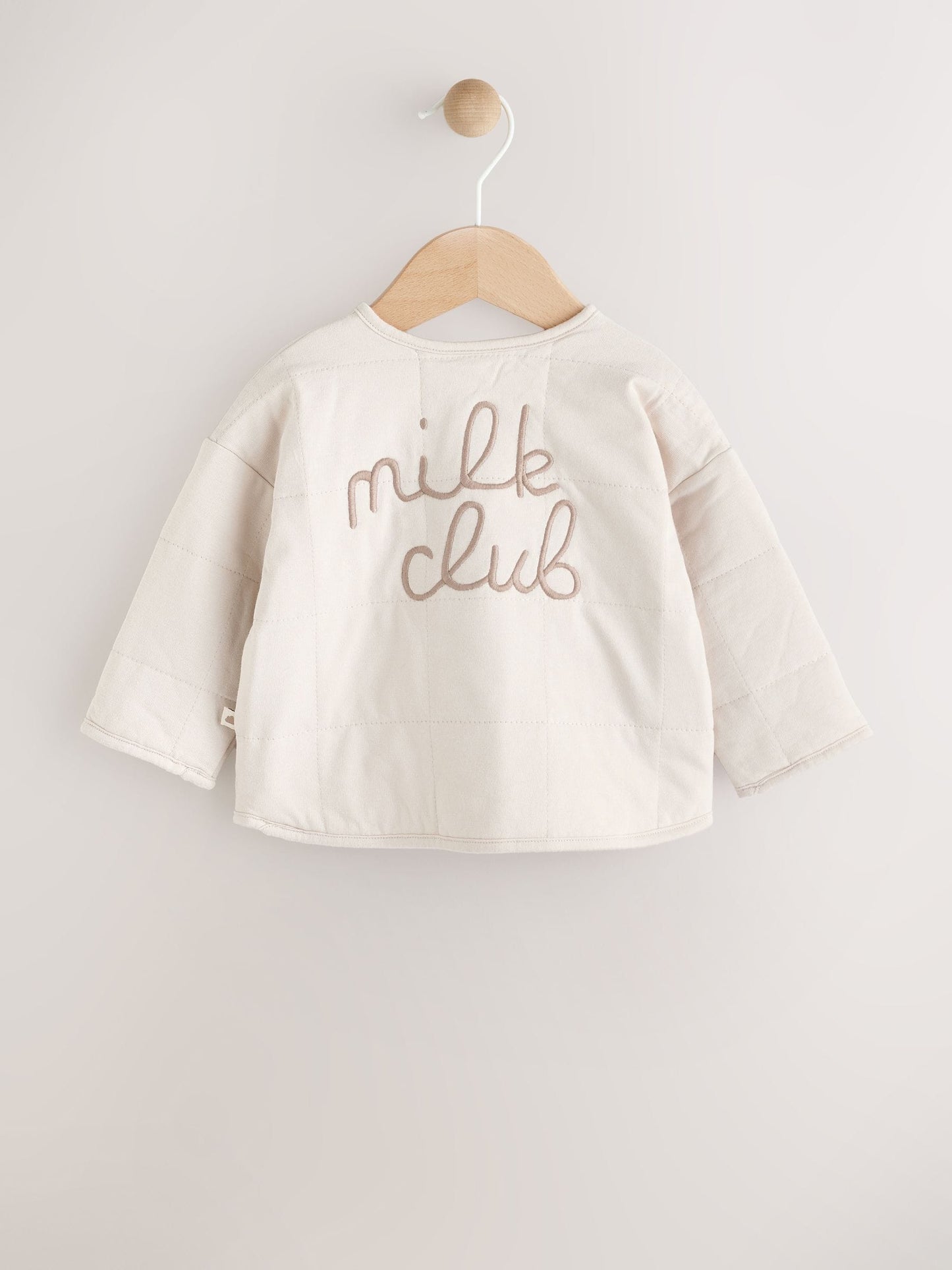 Ecru Quilted Milk Club Baby Jacket