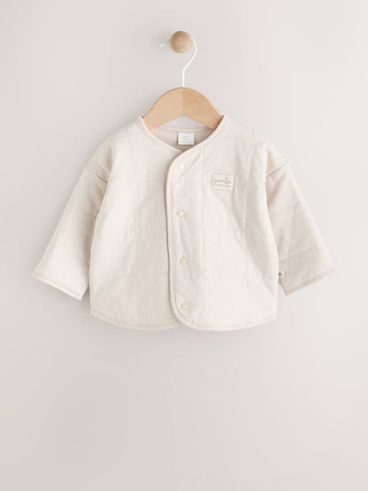 Ecru Quilted Milk Club Baby Jacket