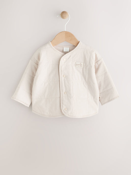 Ecru Quilted Milk Club Baby Jacket