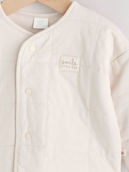 Ecru Quilted Milk Club Baby Jacket