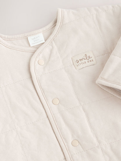 Ecru Quilted Milk Club Baby Jacket