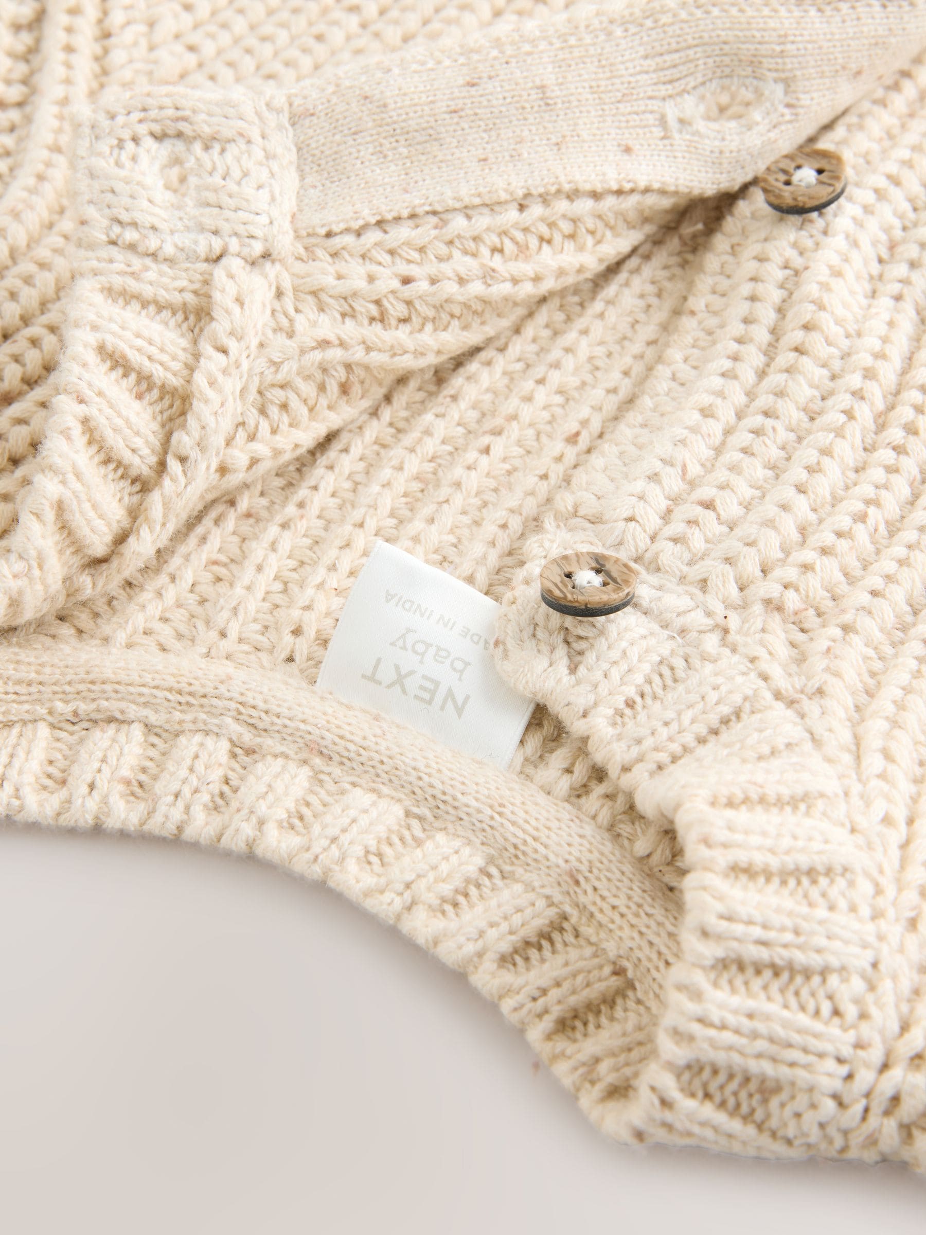 Dsiney Kidz - Neutral Milk Club Chunky Knitted Embroidered Baby Cardigan image 5