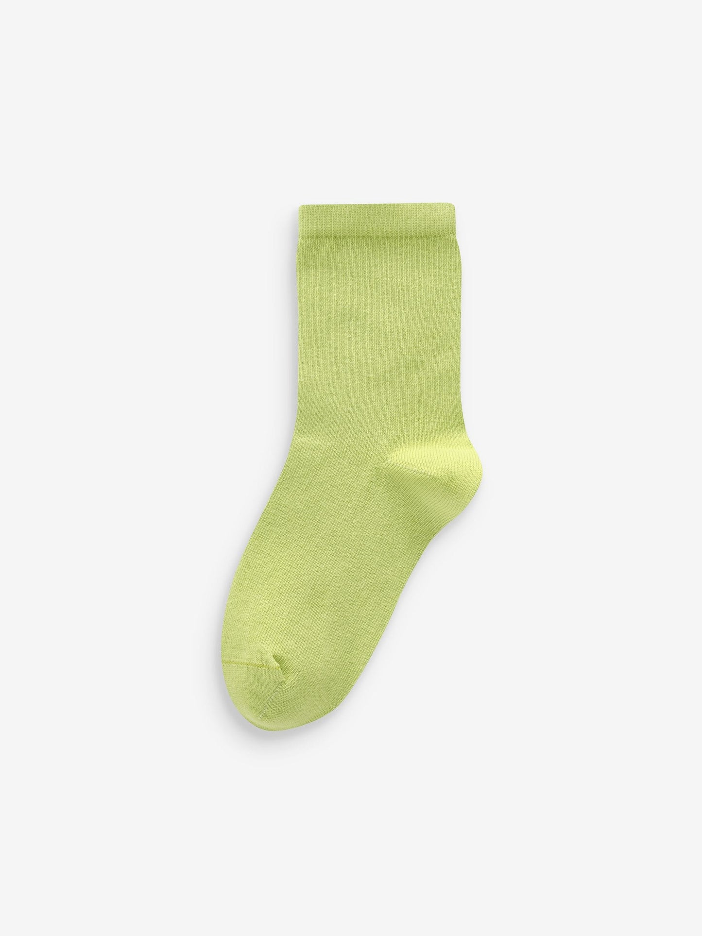 Red/Orange/Yellow/Green/Blue Cotton Rich Plain Socks 7 Pack