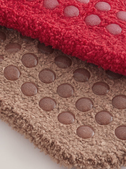 Santa Reindeer Cosy Christmas Socks 2 Pack