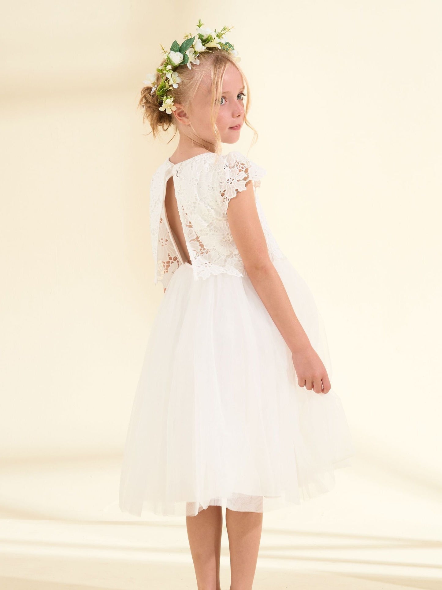 Angel & Rocket Cream Esme Lace Dress image 4