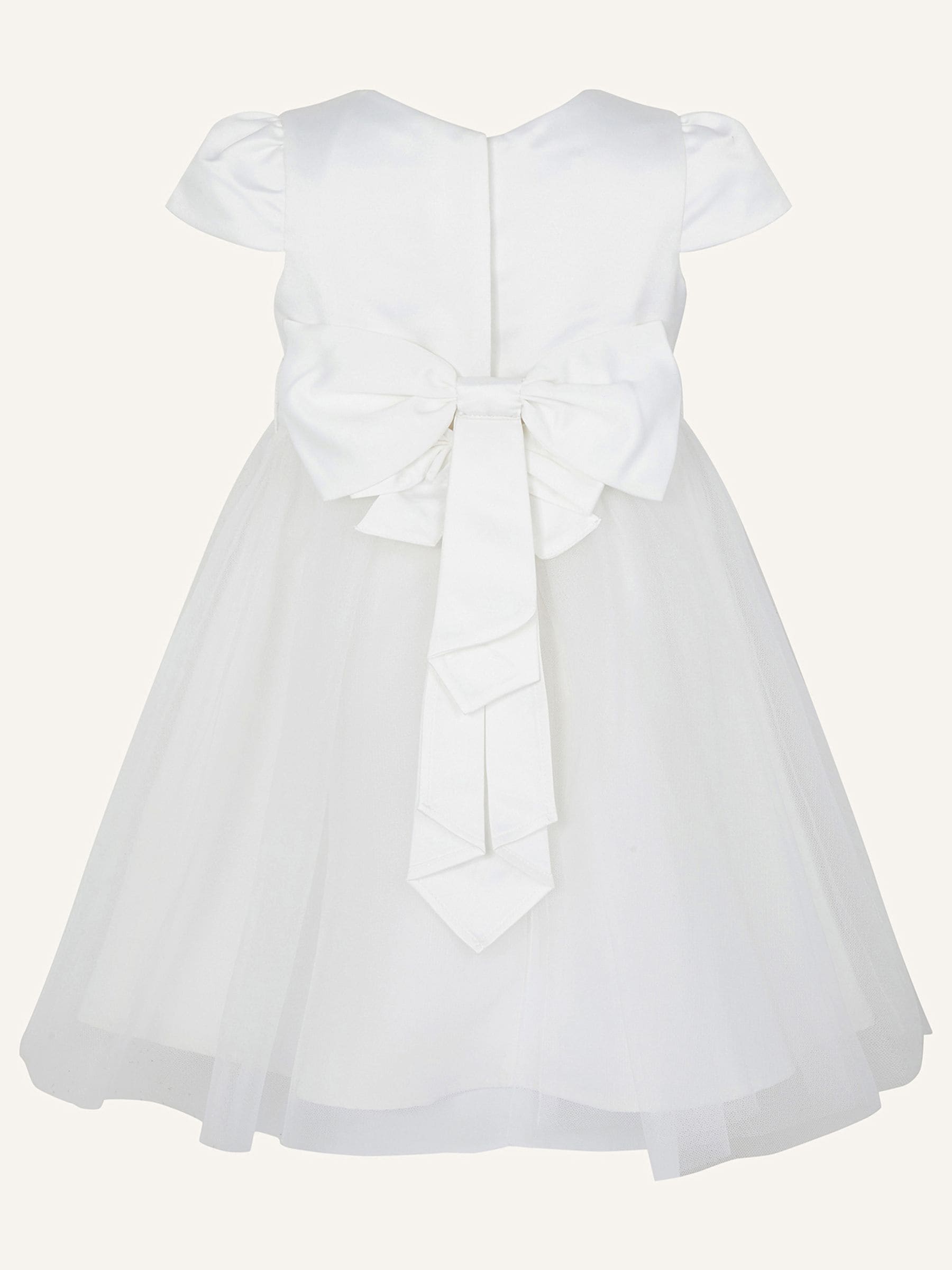 Monsoon Ivory Tulle Baby Flower Girl Dress image 3