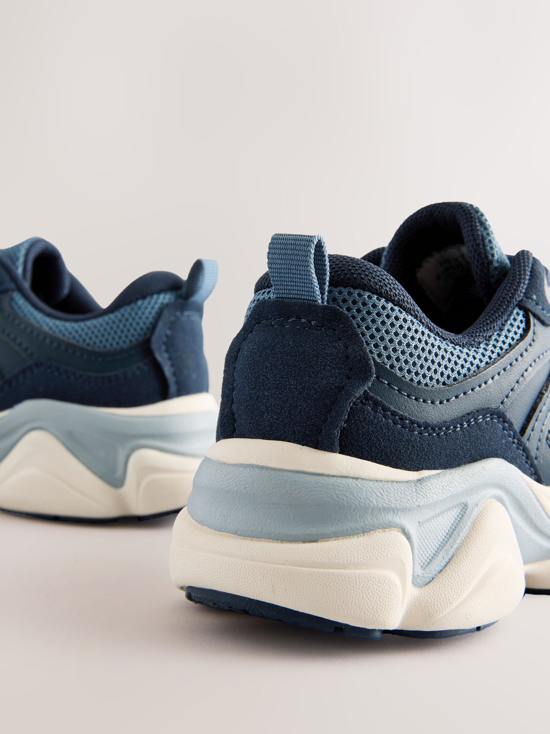 Blue Lace Up Trainers image 4