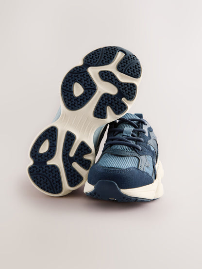 Blue Lace Up Trainers image 5