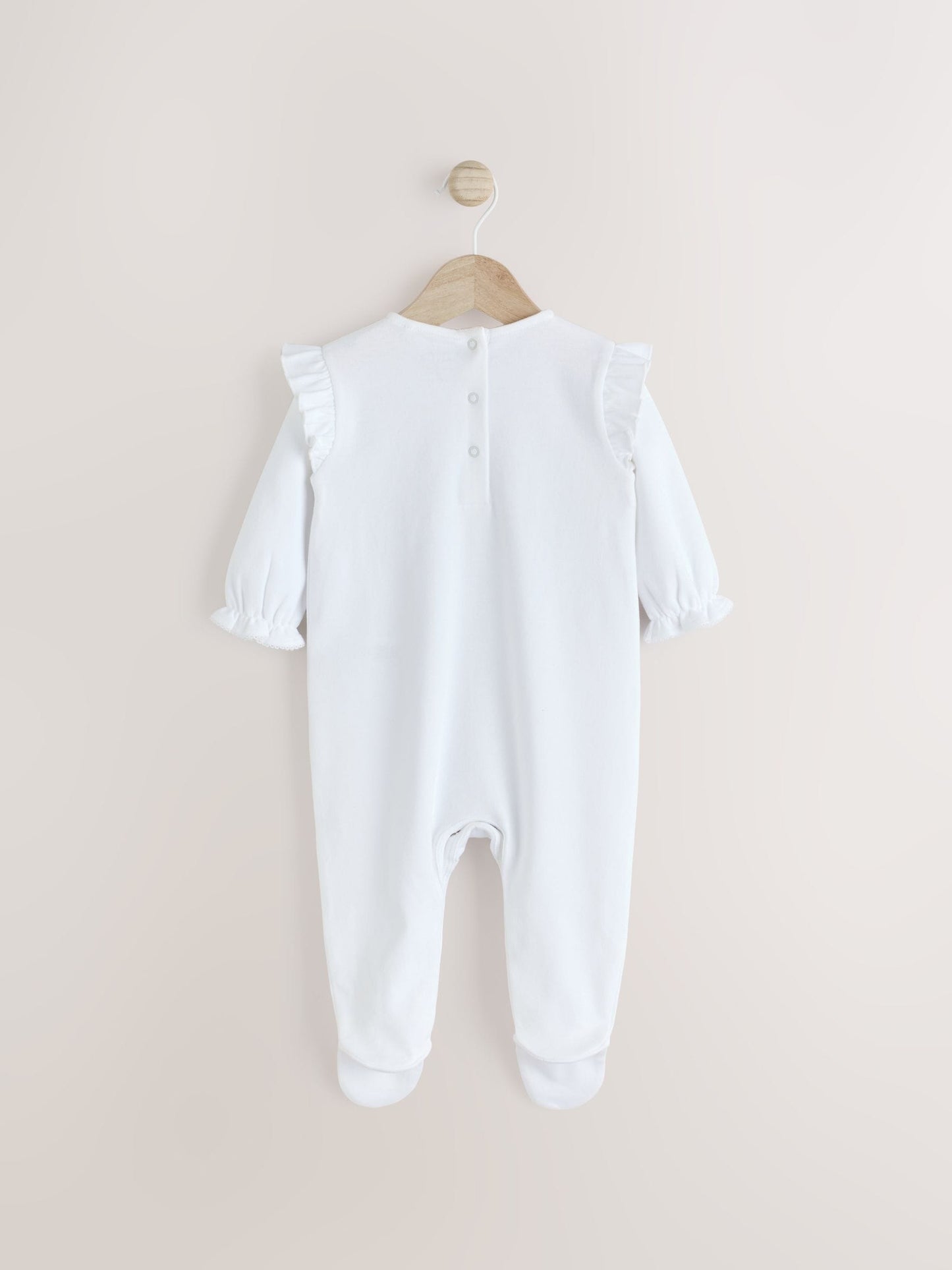 White Occasion Baby Sleepsuit (0mths-2yrs) image 2