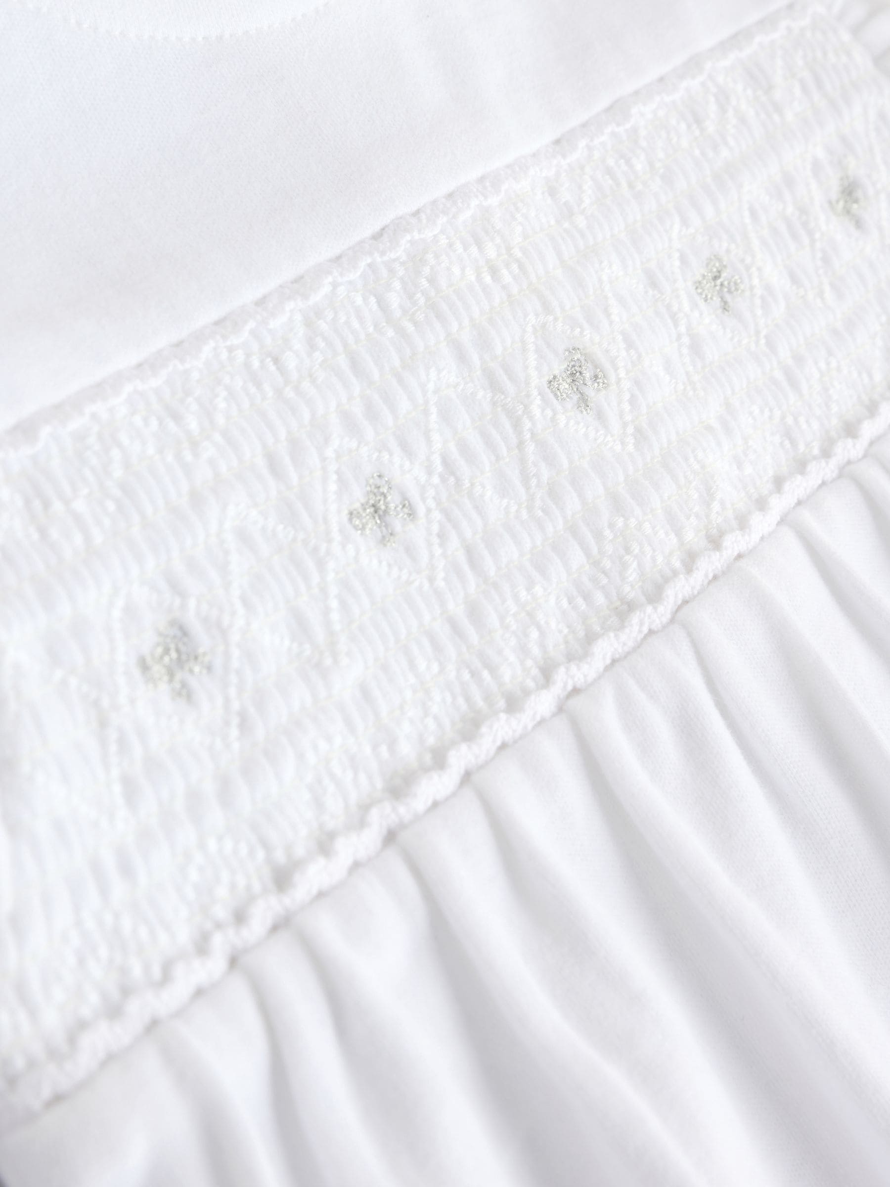 White Occasion Baby Sleepsuit (0mths-2yrs) image 6