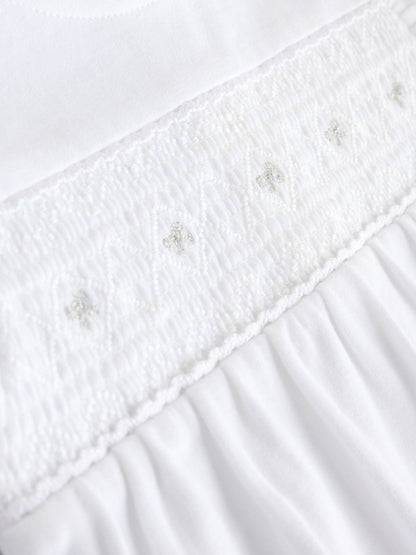 White Occasion Baby Sleepsuit (0mths-2yrs) image 6