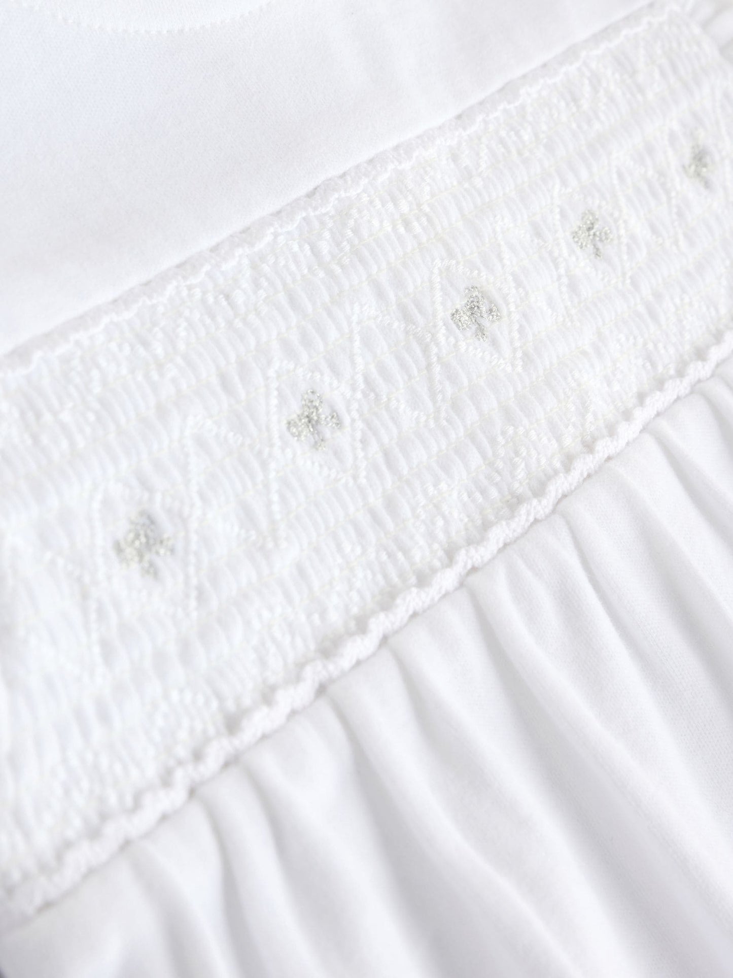 White Occasion Baby Sleepsuit (0mths-2yrs) image 6