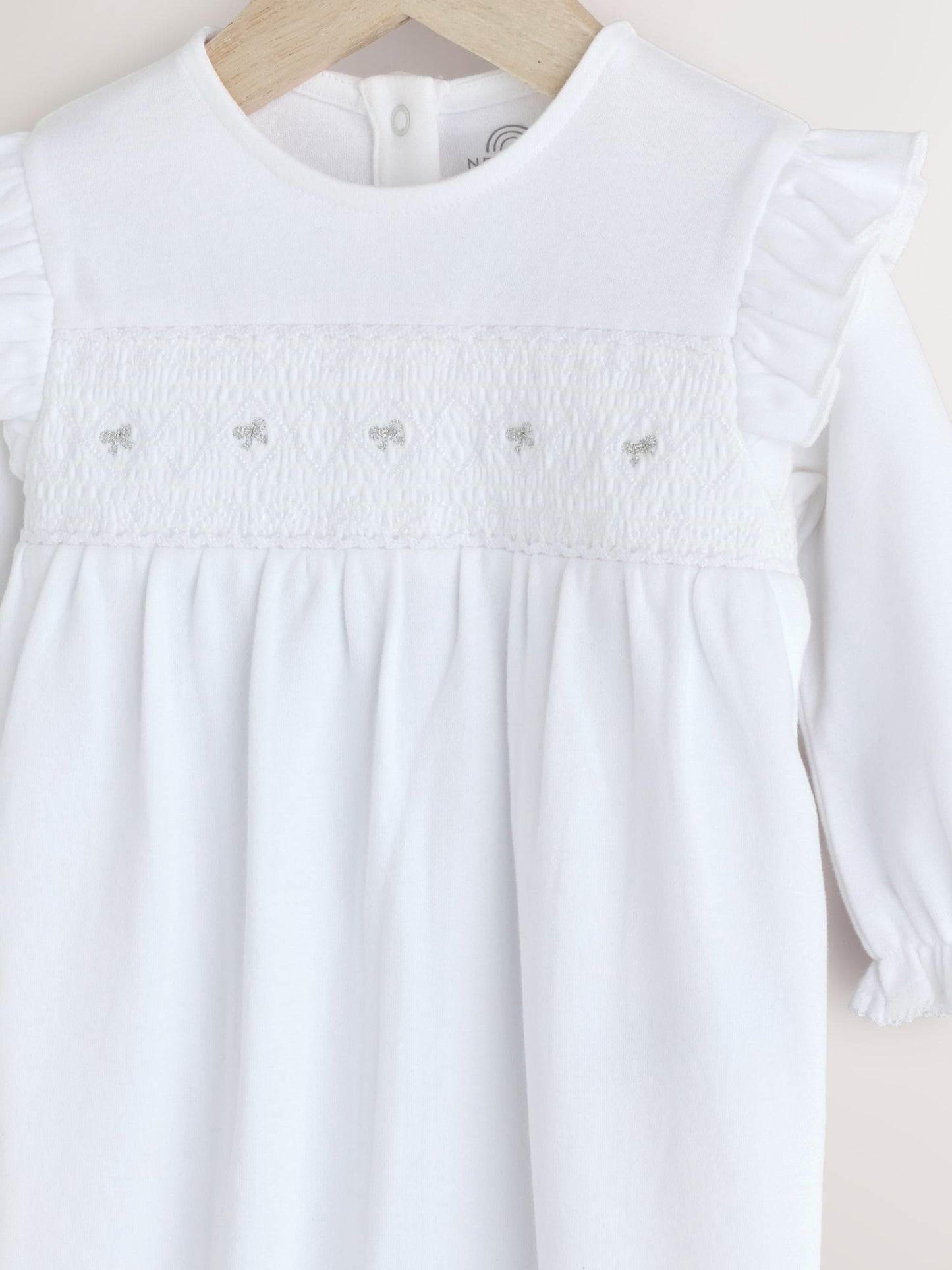 White Occasion Baby Sleepsuit (0mths-2yrs) image 7