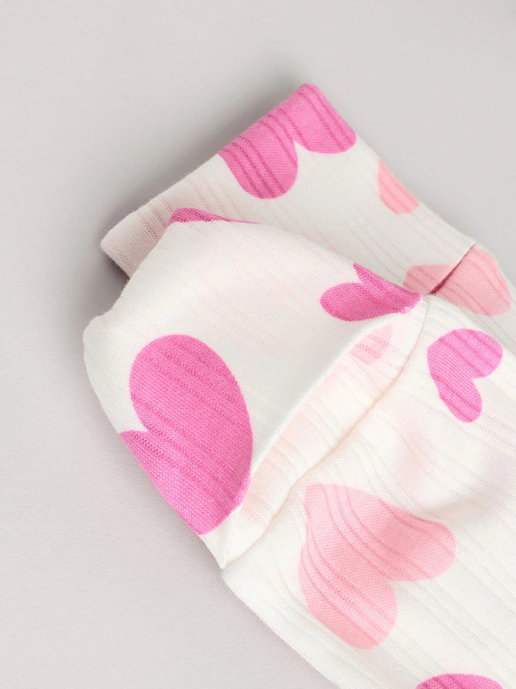 Pink 3 Pack Two Way Zip Baby Sleepsuits (0mths-2yrs)