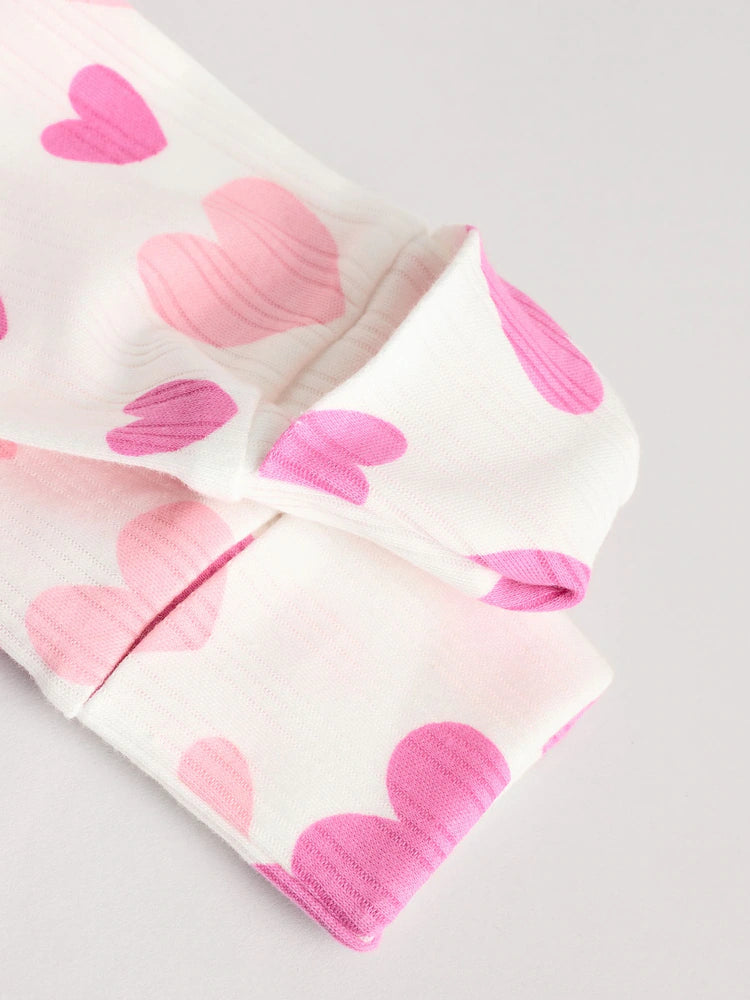 Pink 3 Pack Two Way Zip Baby Sleepsuits (0mths-2yrs)