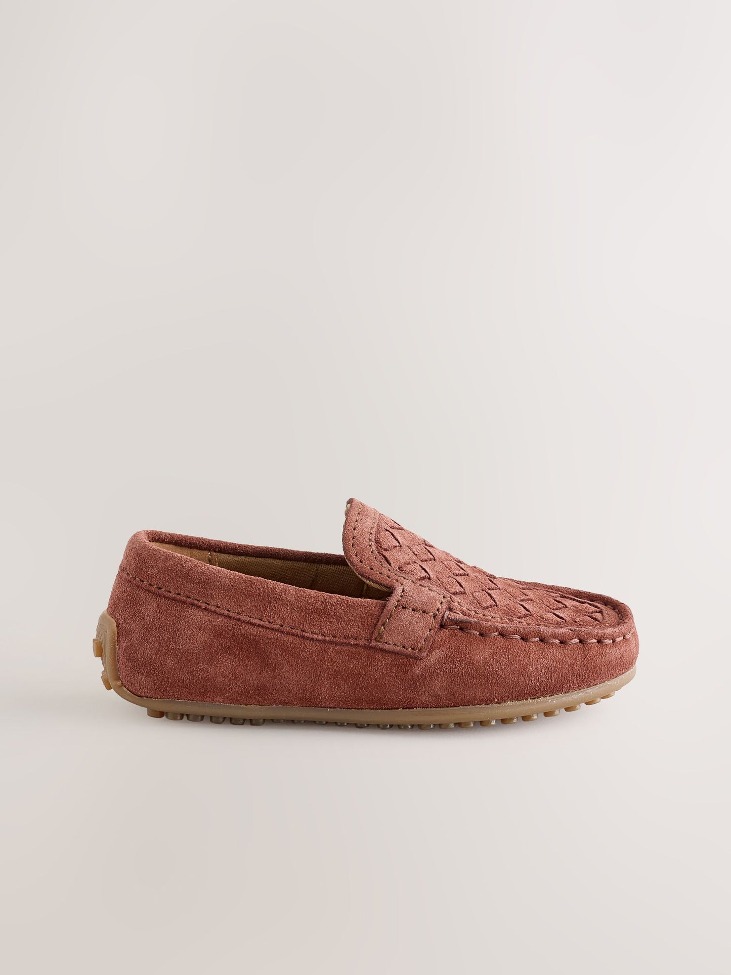 Rust Brown Standard Fit (F) Suede Slip-Ons Loafers Shoes image 1