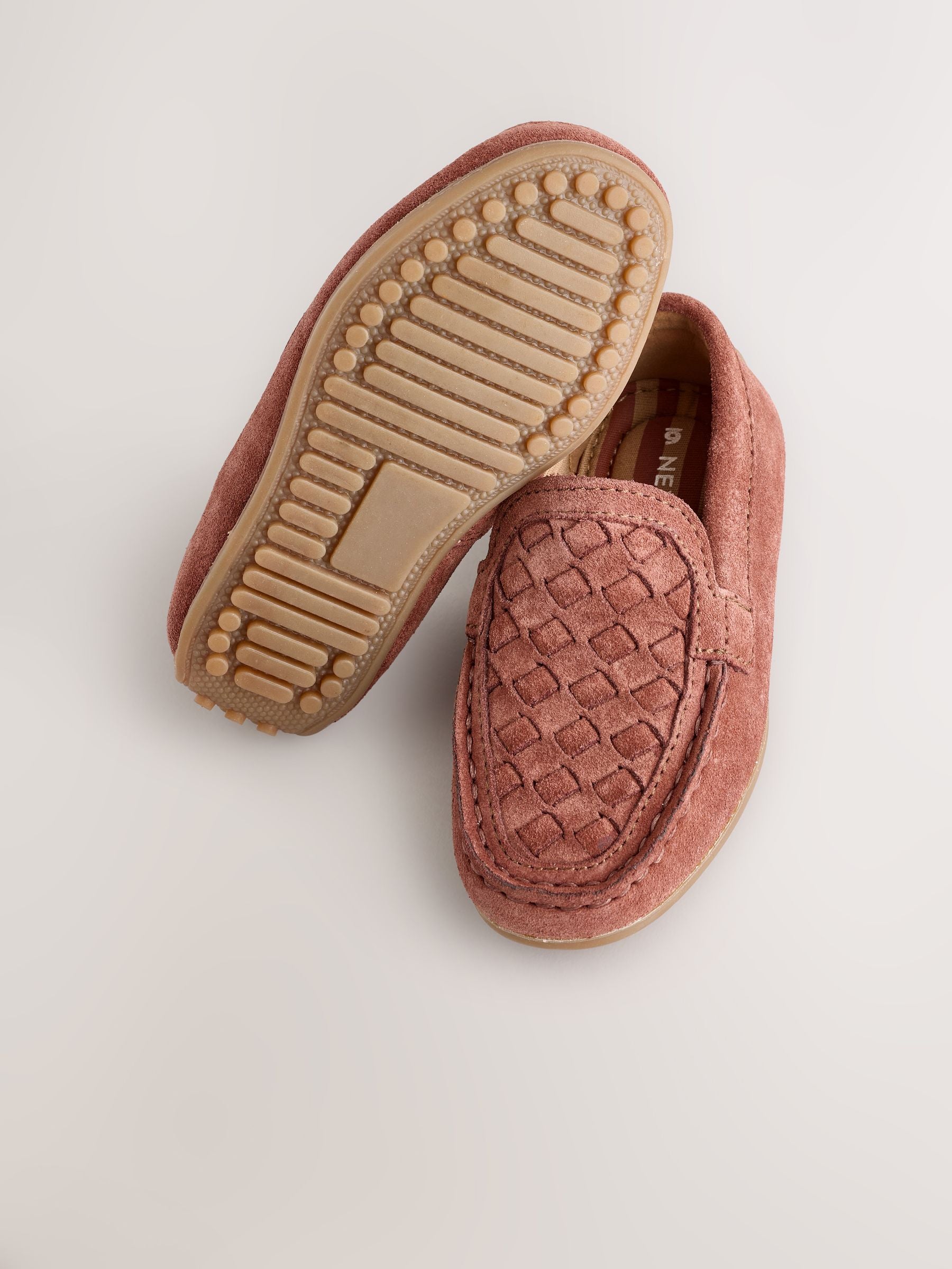 Rust Brown Standard Fit (F) Suede Slip-Ons Loafers Shoes image 4