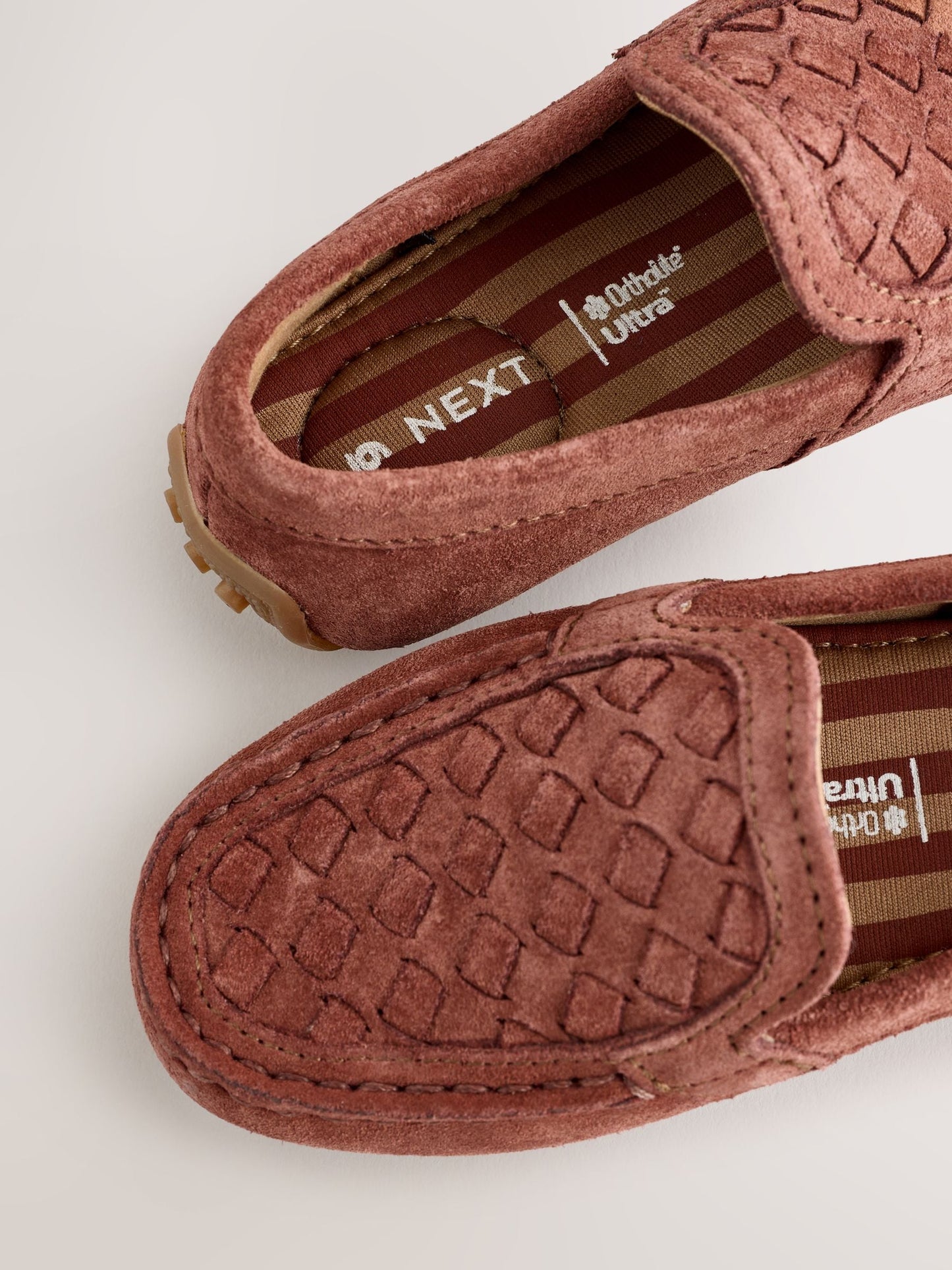 Rust Brown Standard Fit (F) Suede Slip-Ons Loafers Shoes image 5