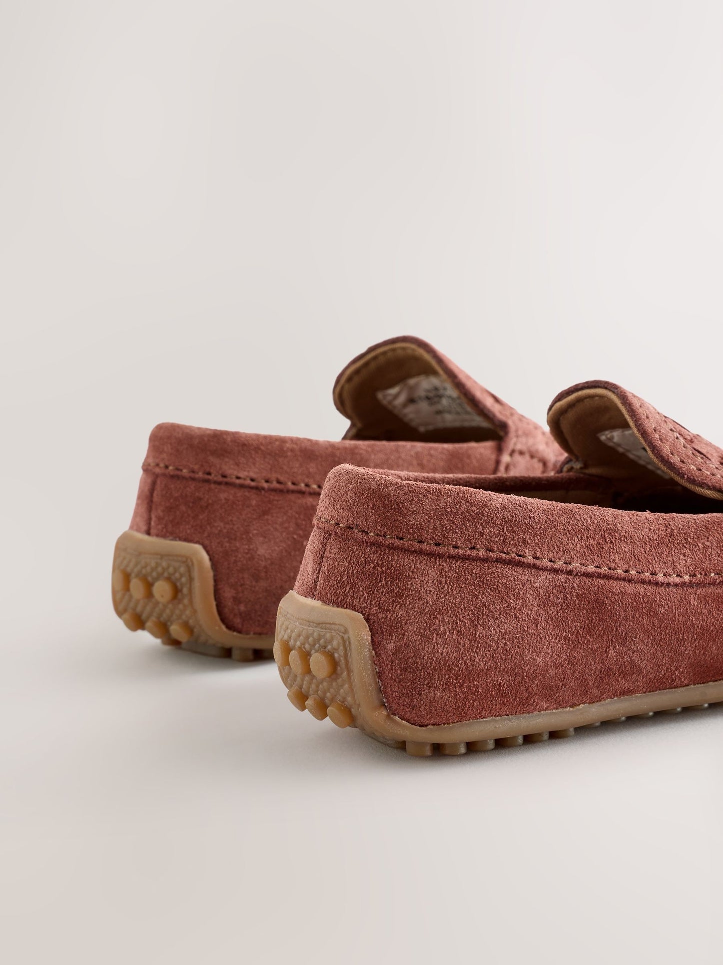 Rust Brown Standard Fit (F) Suede Slip-Ons Loafers Shoes image 6