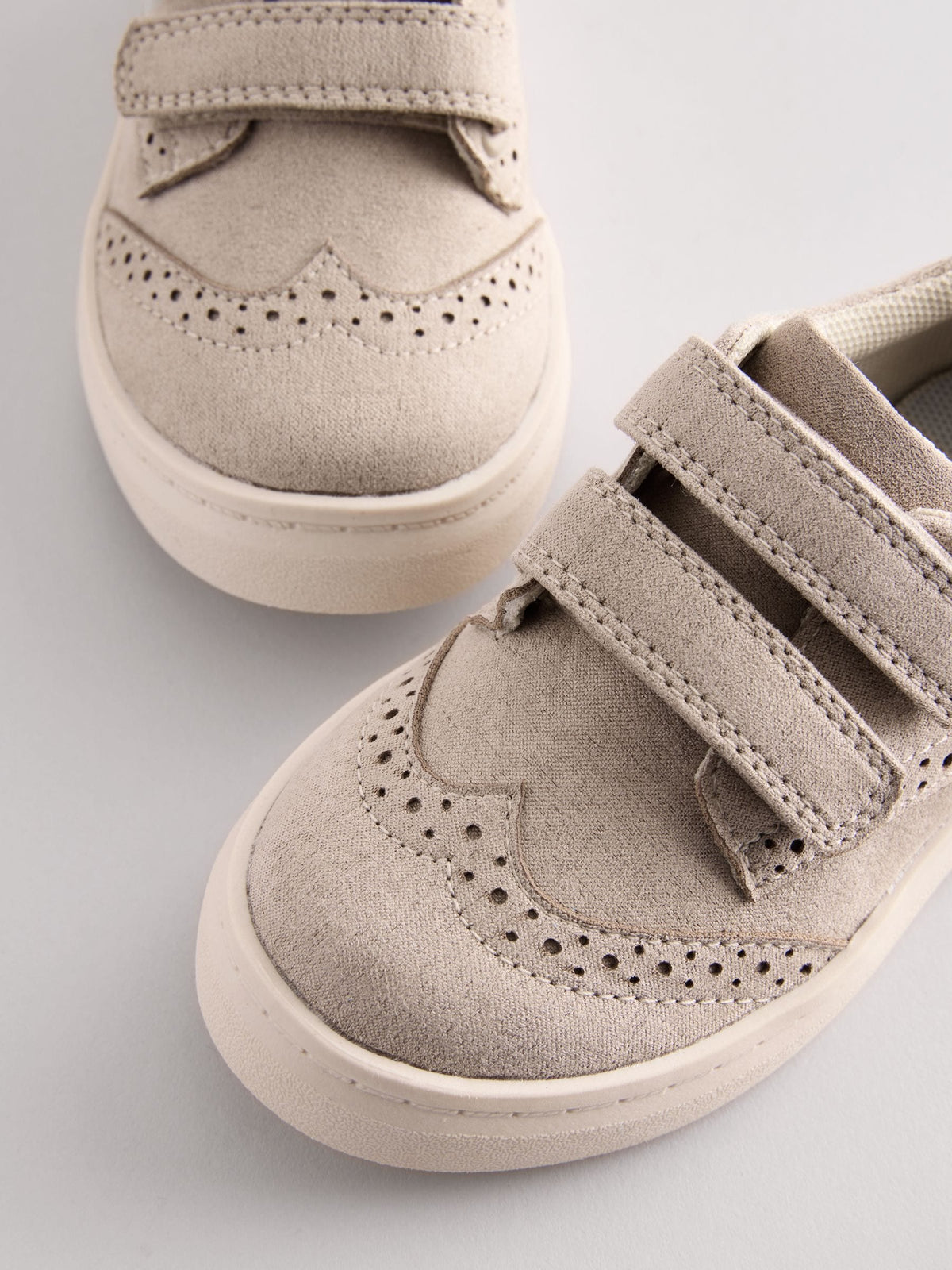 Neutral Standard Fit (F) Touch Fastening Brogue Shoes image 3