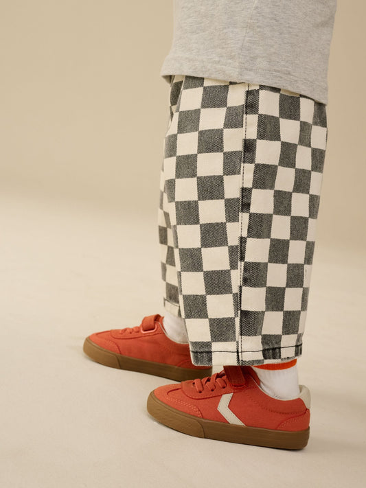 Red Standard Fit (F) Touch Fastening Elastic Lace Trainers image 1