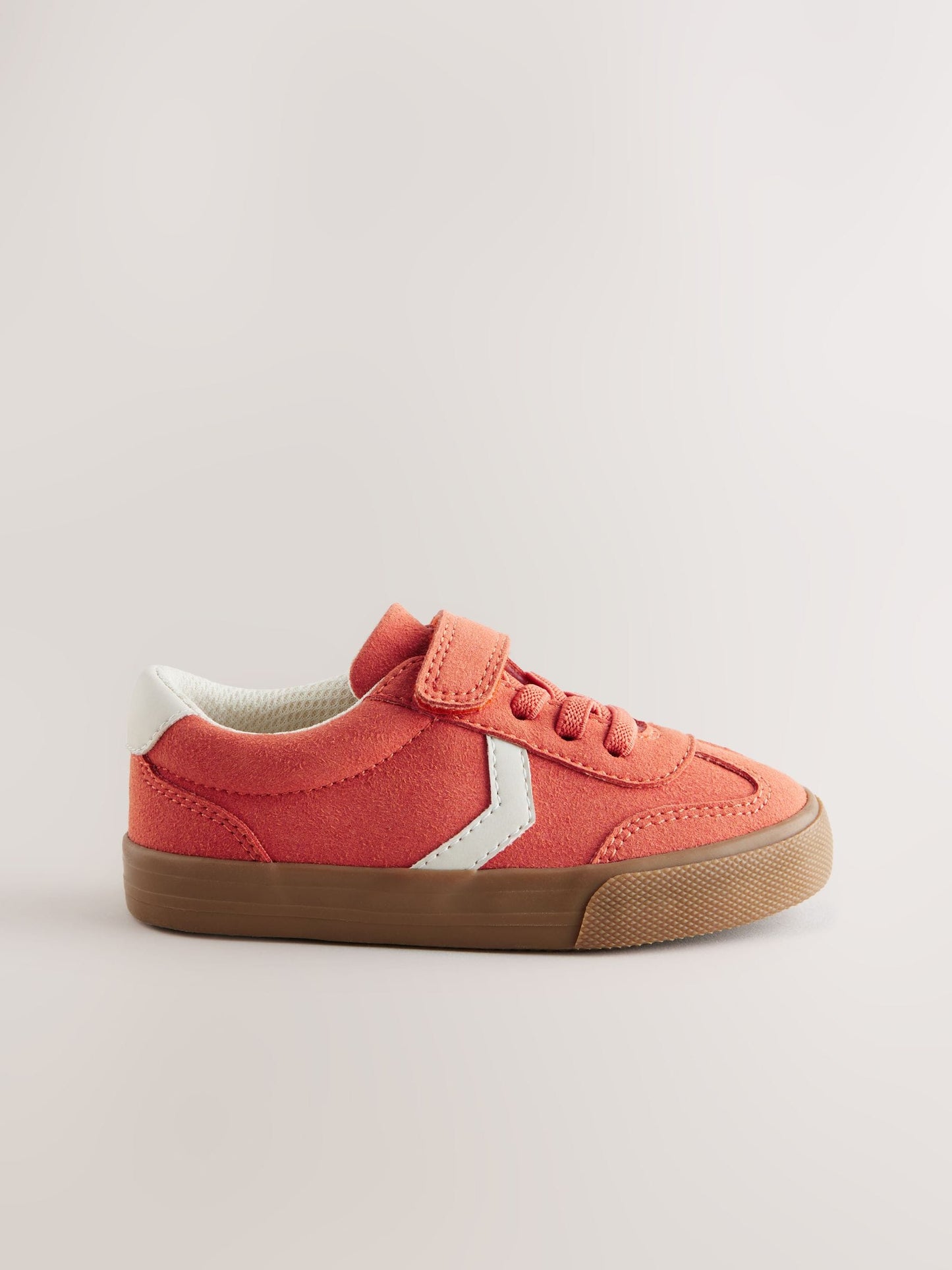 Red Standard Fit (F) Touch Fastening Elastic Lace Trainers image 4