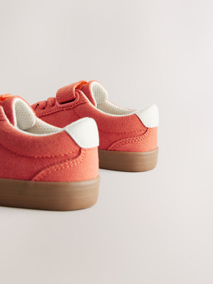 Red Standard Fit (F) Touch Fastening Elastic Lace Trainers image 7