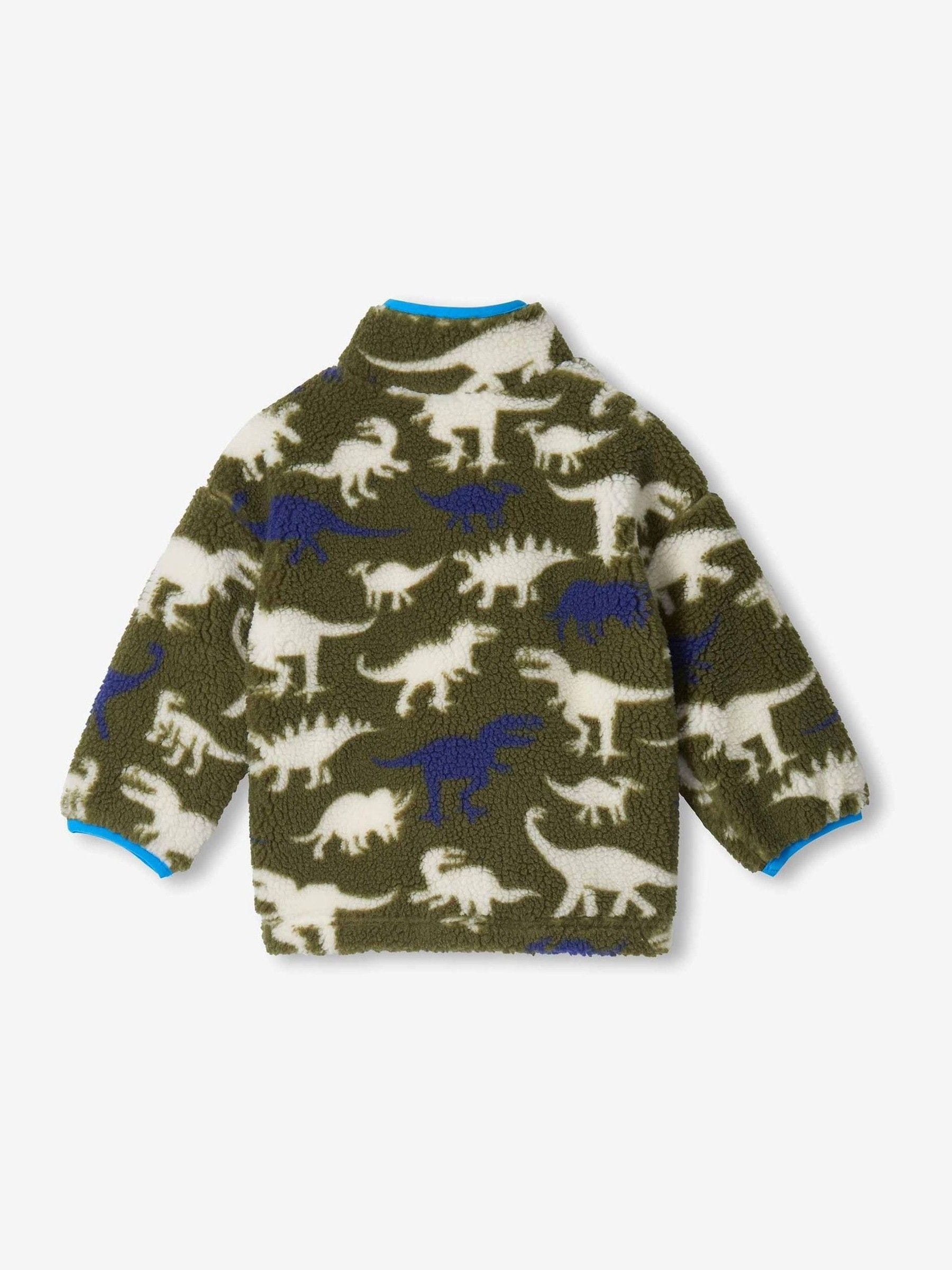 Dsiney Kidz - Hatley Green Dino Silhouette Faux Sherpa Jacket image 2