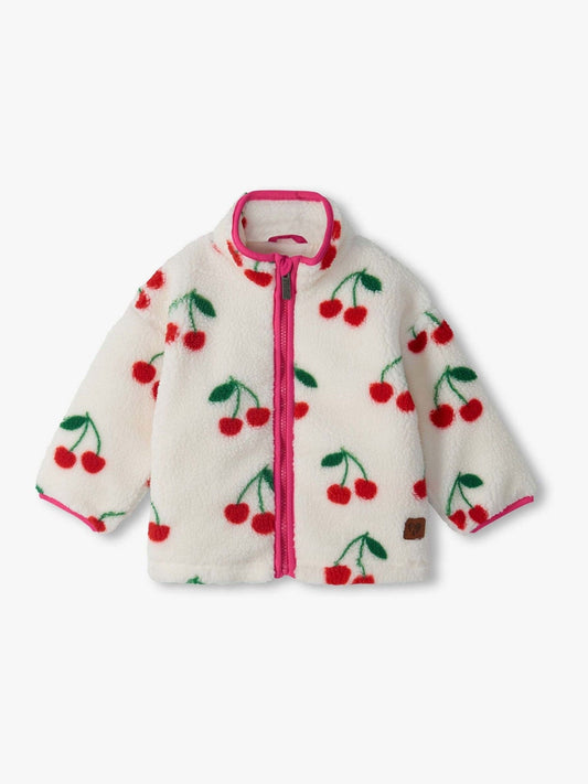 Dsiney Kidz - Hatley Natural Cherries Mock Neck Faux Sherpa Jacket image 1
