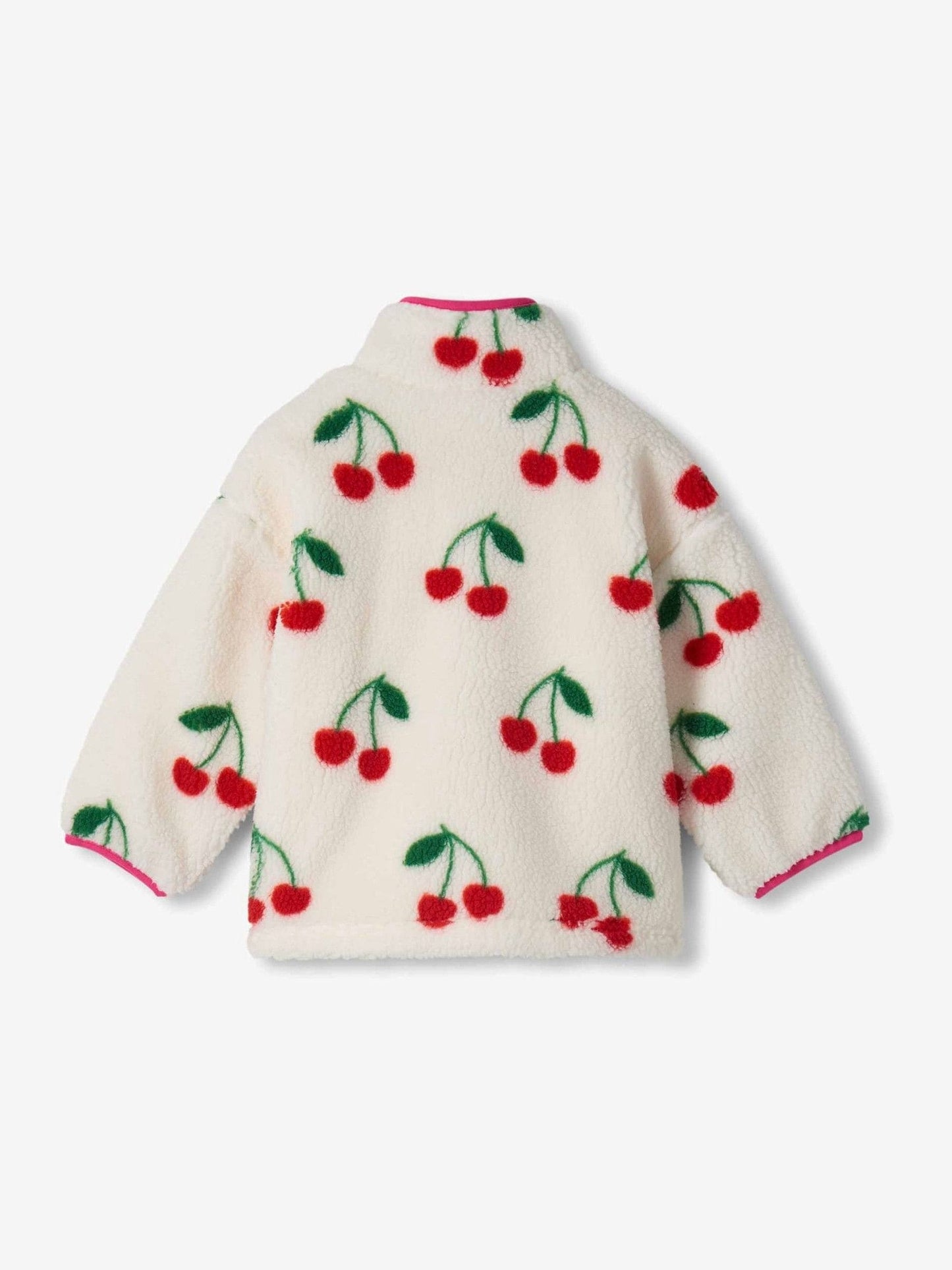 Dsiney Kidz - Hatley Natural Cherries Mock Neck Faux Sherpa Jacket image 2