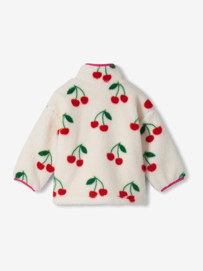 Dsiney Kidz - Hatley Natural Cherries Mock Neck Faux Sherpa Jacket image 2