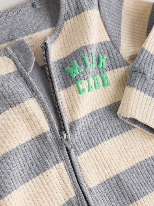 Milk Club Neutral 3 pack Baby Two Way Zip Footless Cotton Sleepsuits (0mths-3yrs) image 3