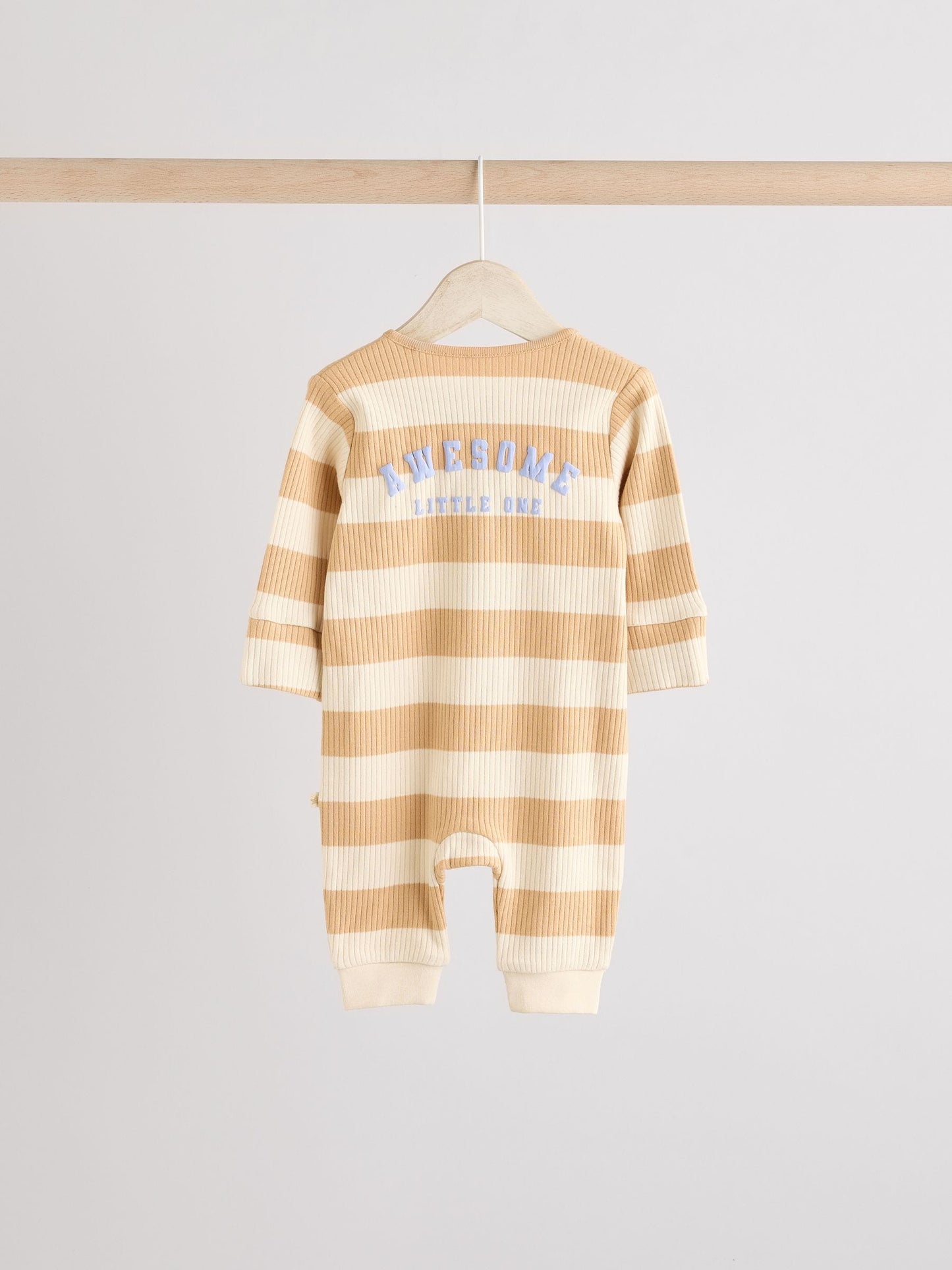 Milk Club Neutral 3 pack Baby Two Way Zip Footless Cotton Sleepsuits (0mths-3yrs)