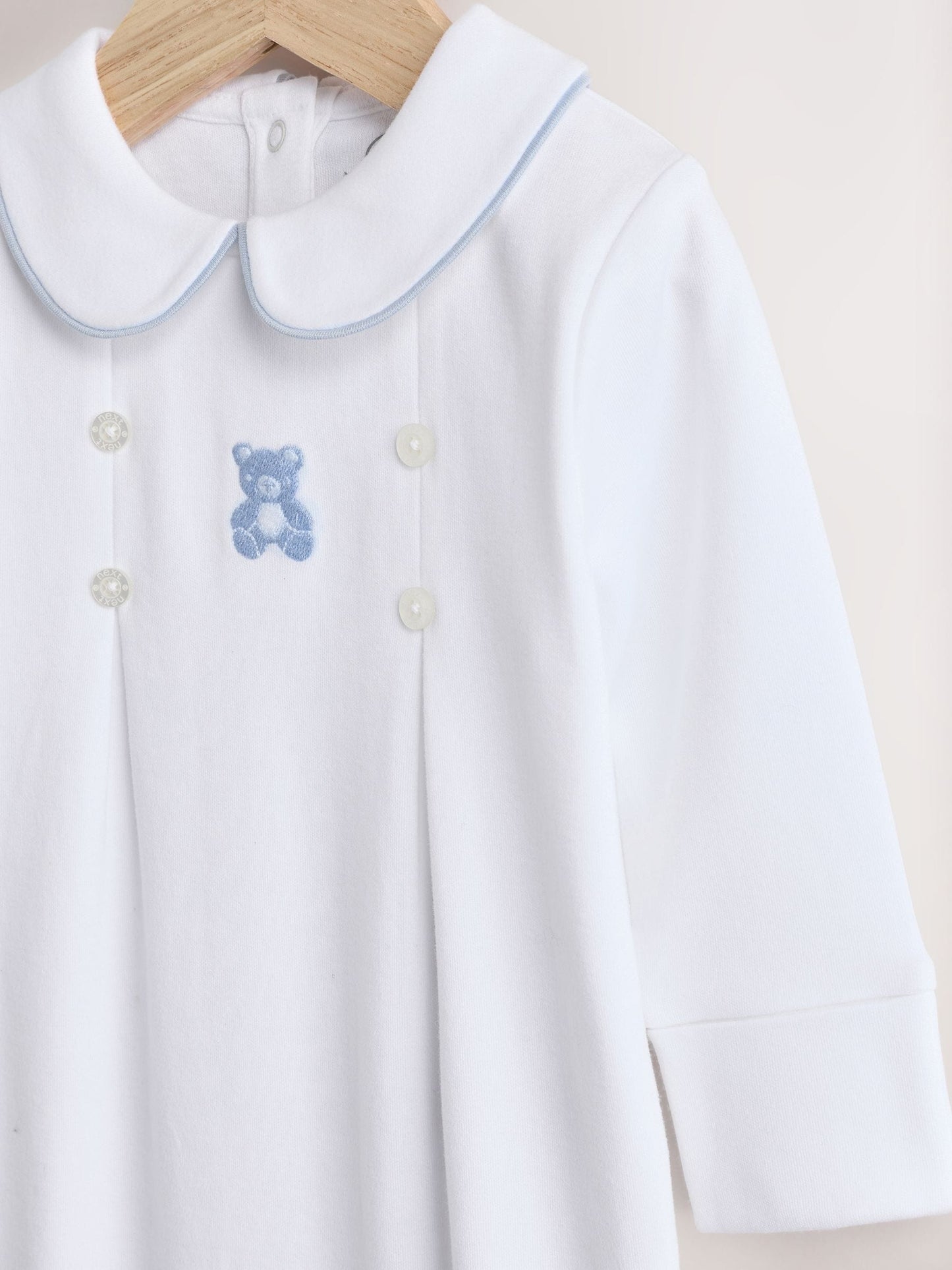 White Bear Occasion Baby Sleepsuit (0mths-2yrs)