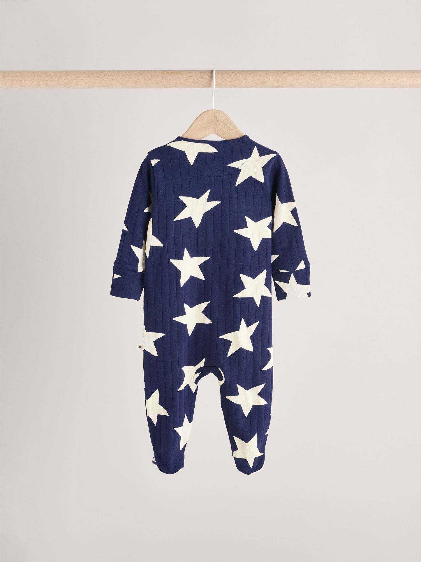 Navy Star Sleepsuits 3 Pack (0mths-2yrs)