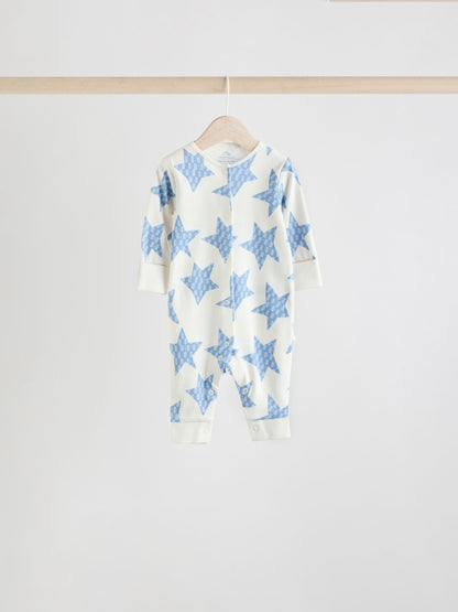 Blue Star Baby Footless Sleepsuits 4 Pack (0mths-3yrs)