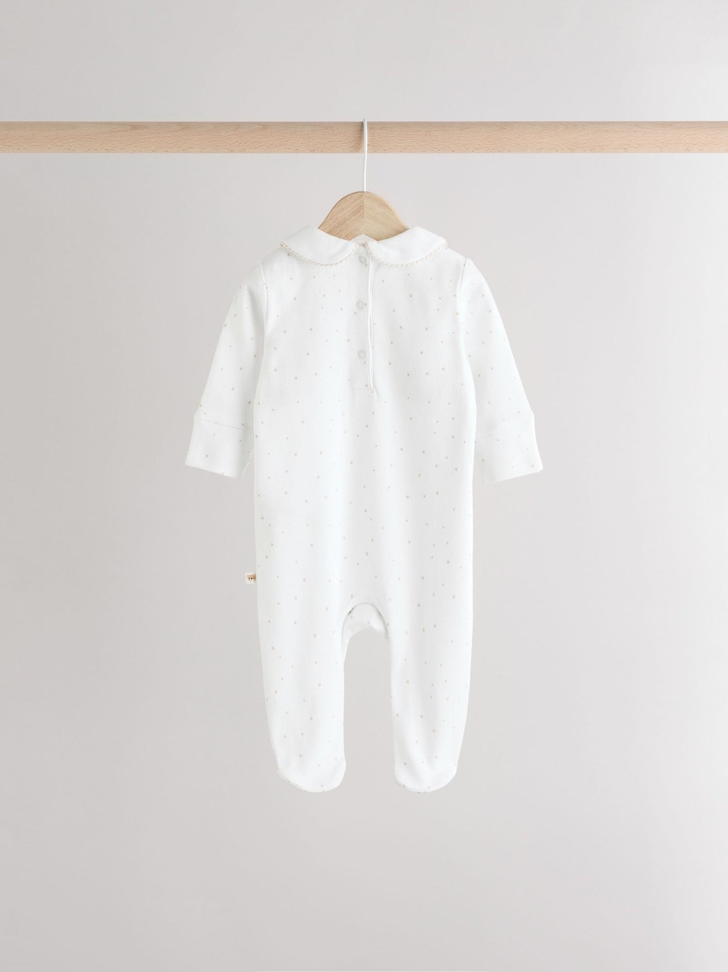 White Sleepsuits 3 Pack (0-2yrs) image 9