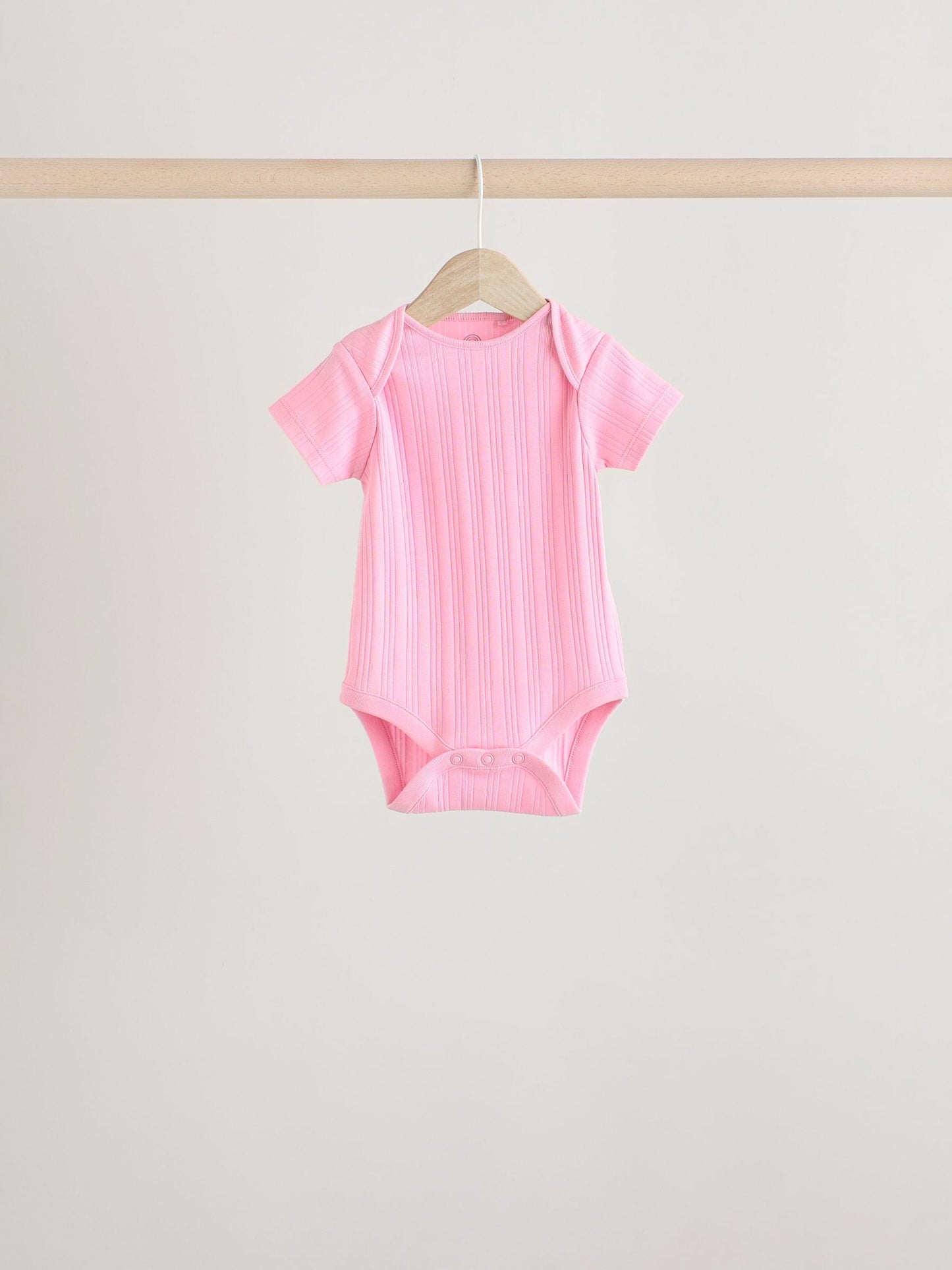 Bright Pink 5 Pack Short Sleeve Baby Bodysuits image 3
