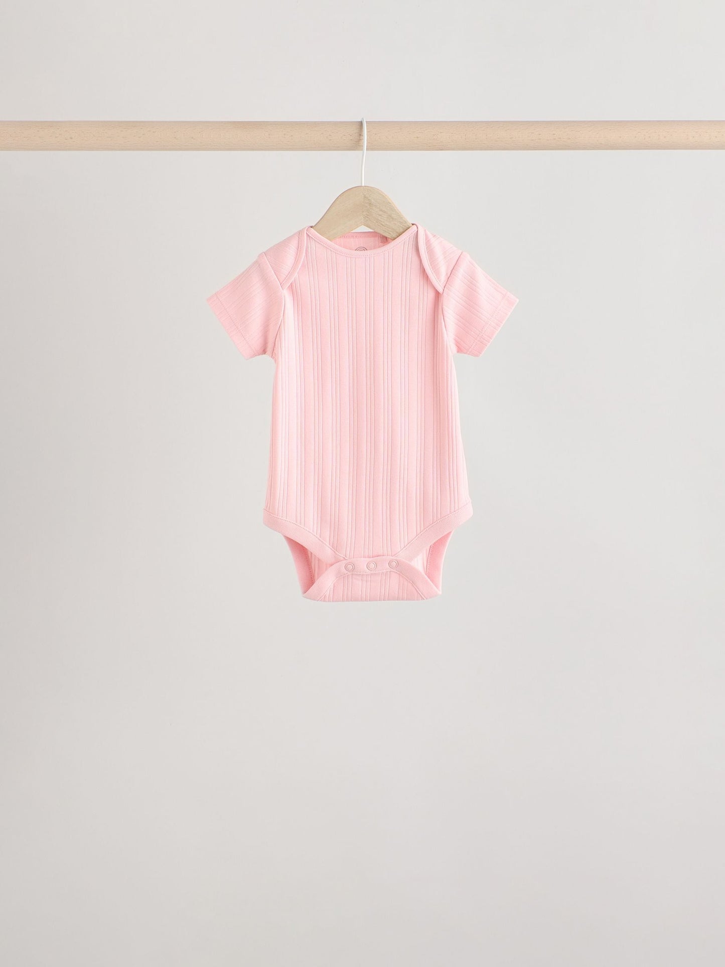 Bright Pink 5 Pack Short Sleeve Baby Bodysuits image 7