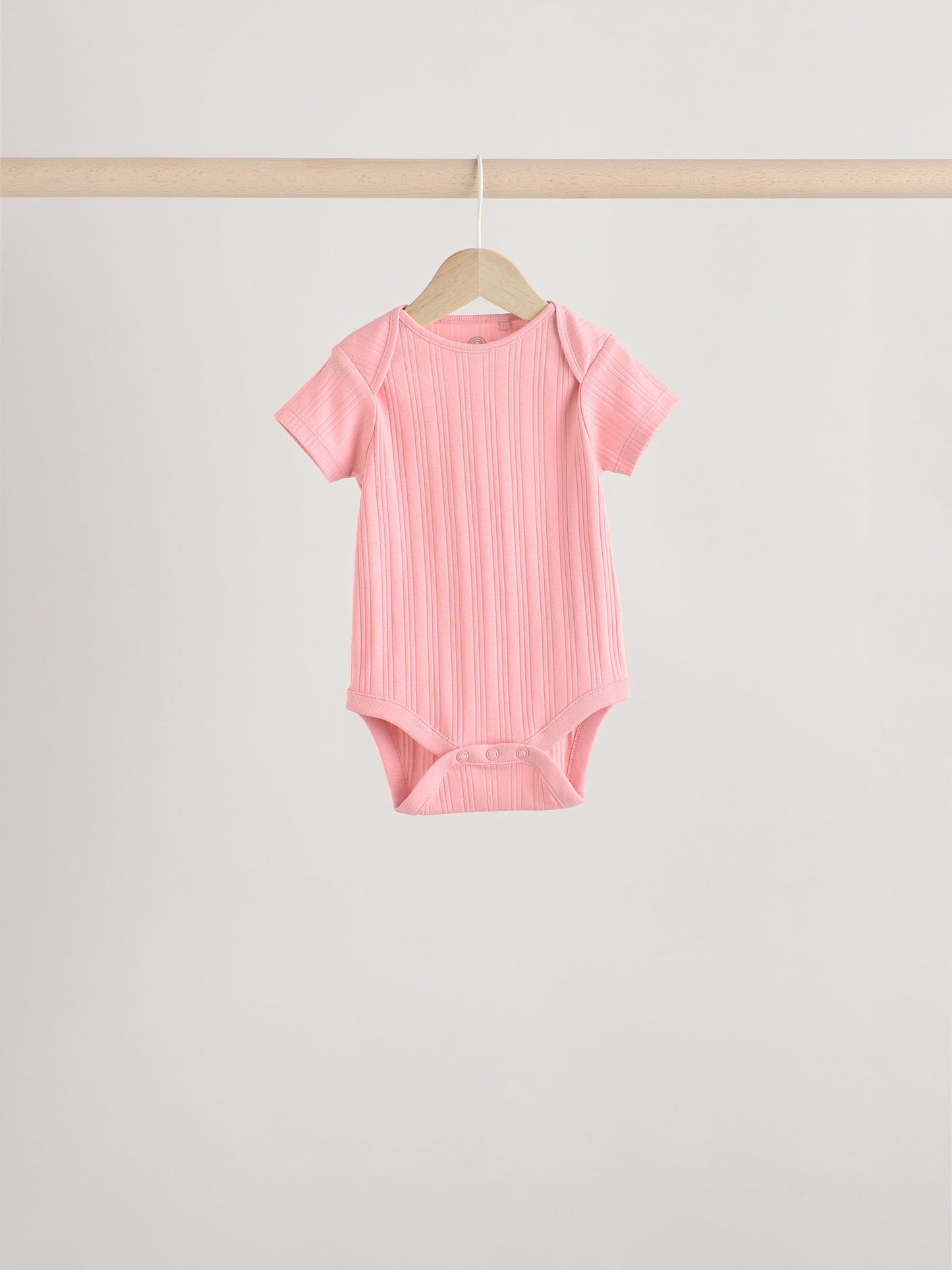 Bright Pink 5 Pack Short Sleeve Baby Bodysuits image 8