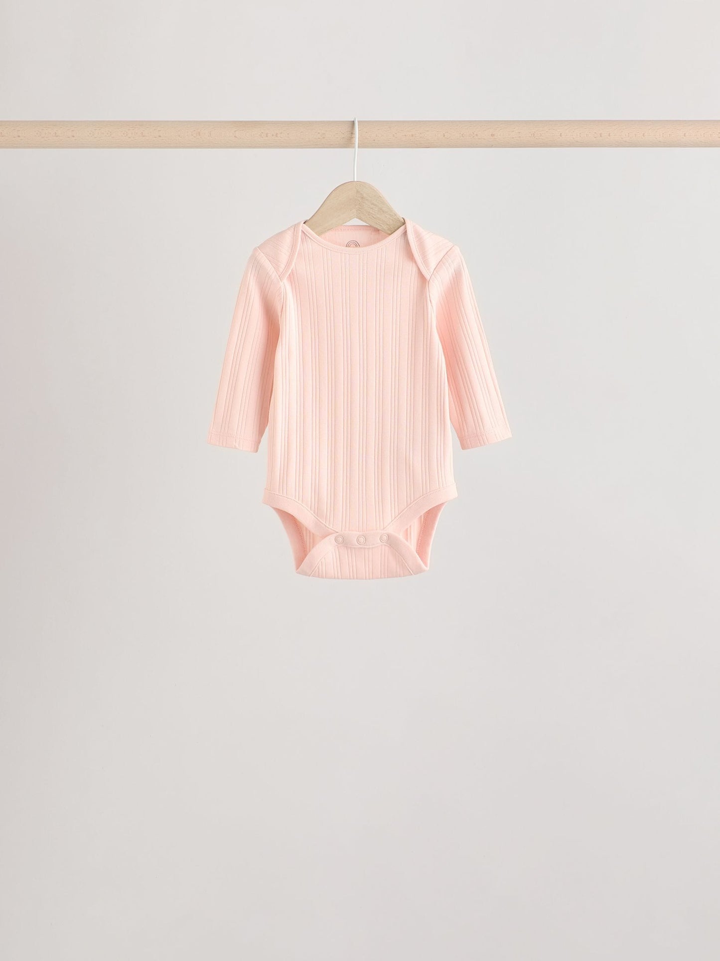 Bright Pink 5 Pack Long Sleeve Baby Bodysuits image 5