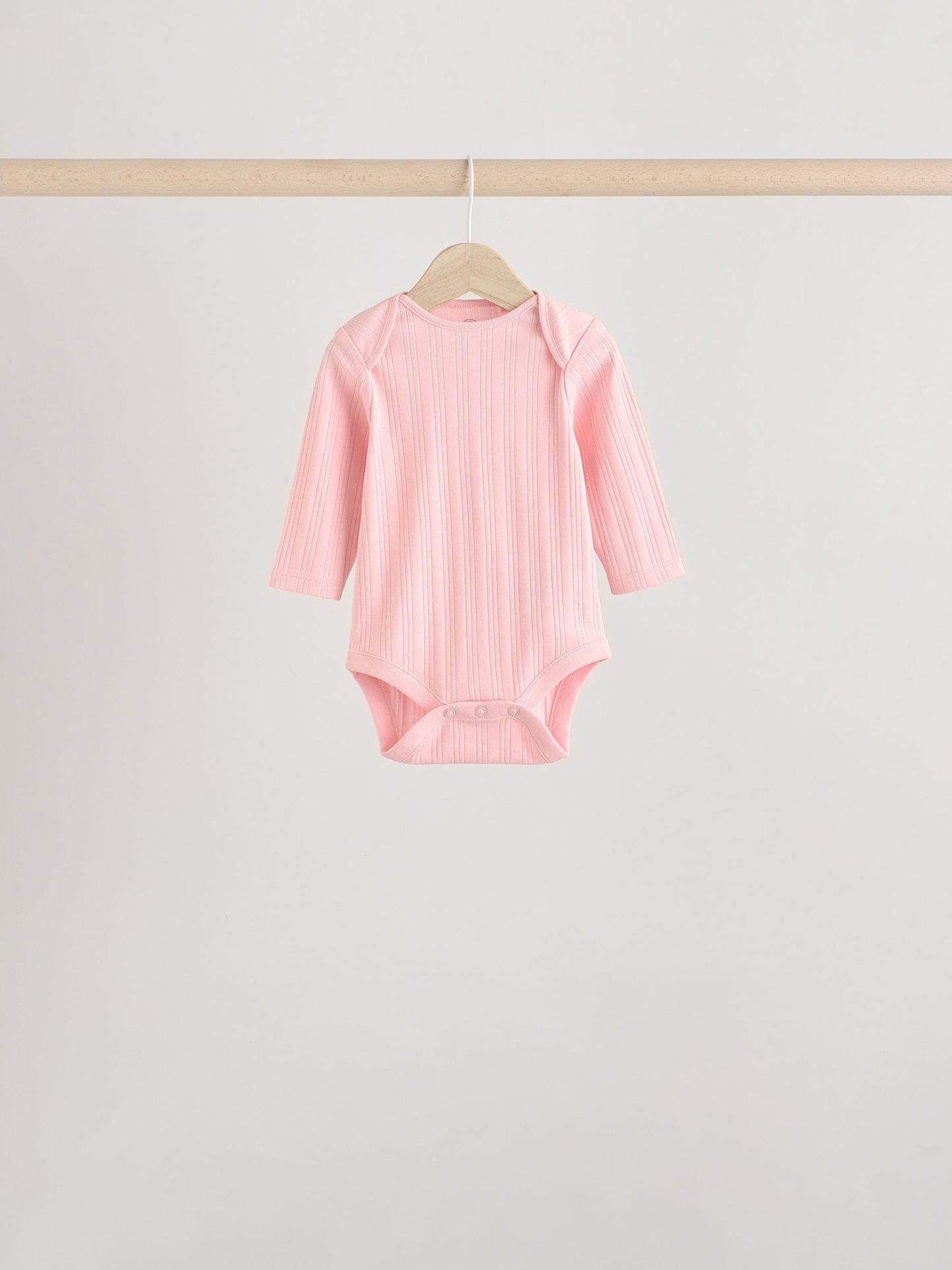 Bright Pink 5 Pack Long Sleeve Baby Bodysuits image 7