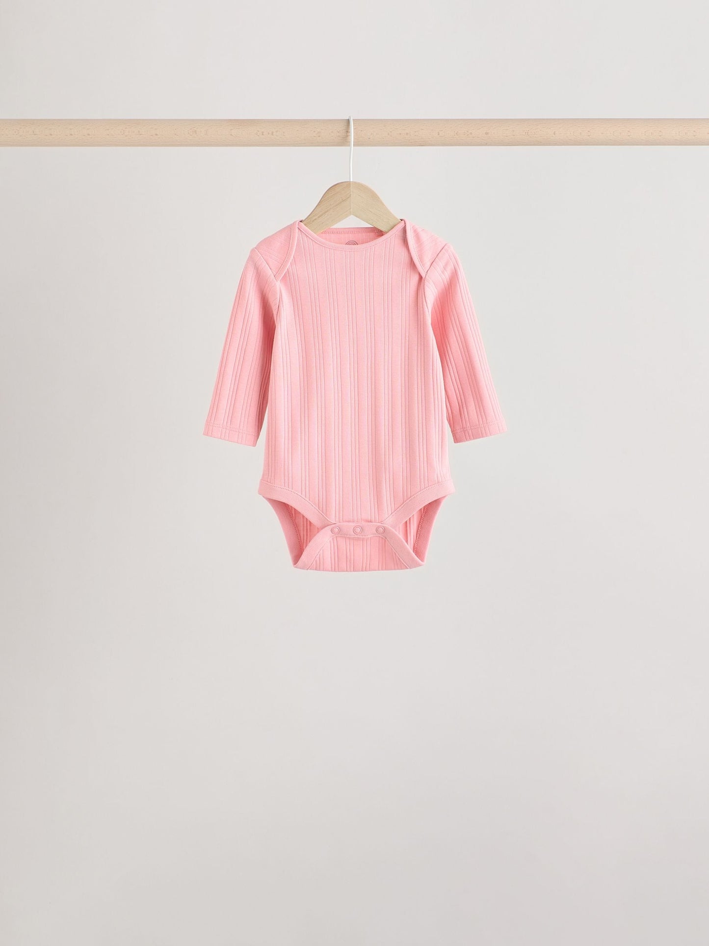 Bright Pink 5 Pack Long Sleeve Baby Bodysuits image 8