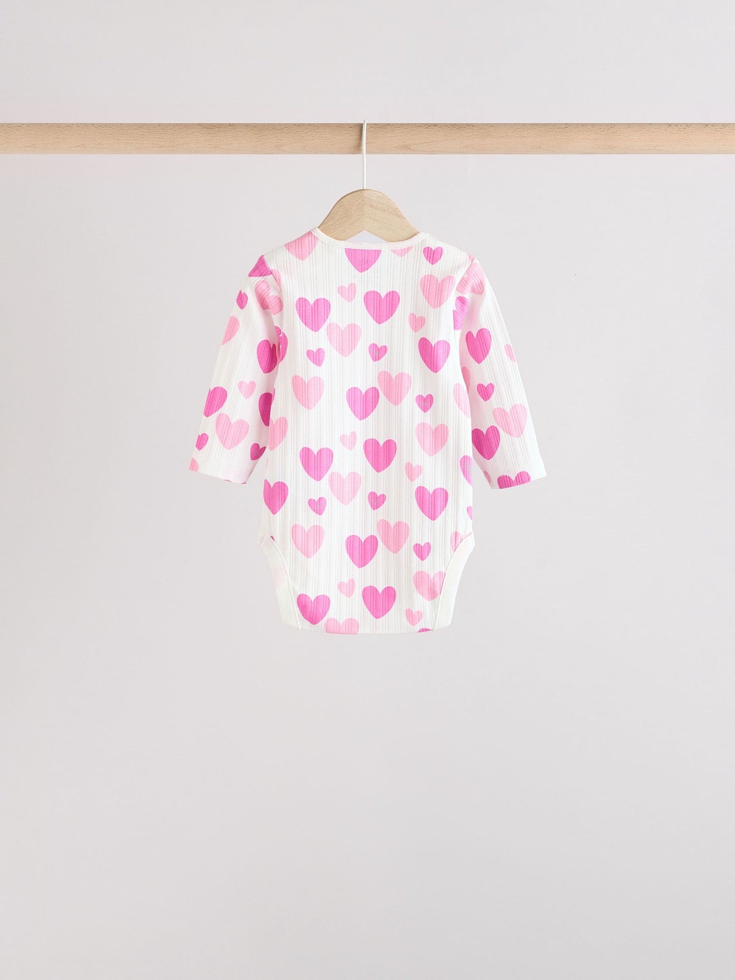 Pink Star 5 Pack Long Sleeve Baby Bodysuits image 4