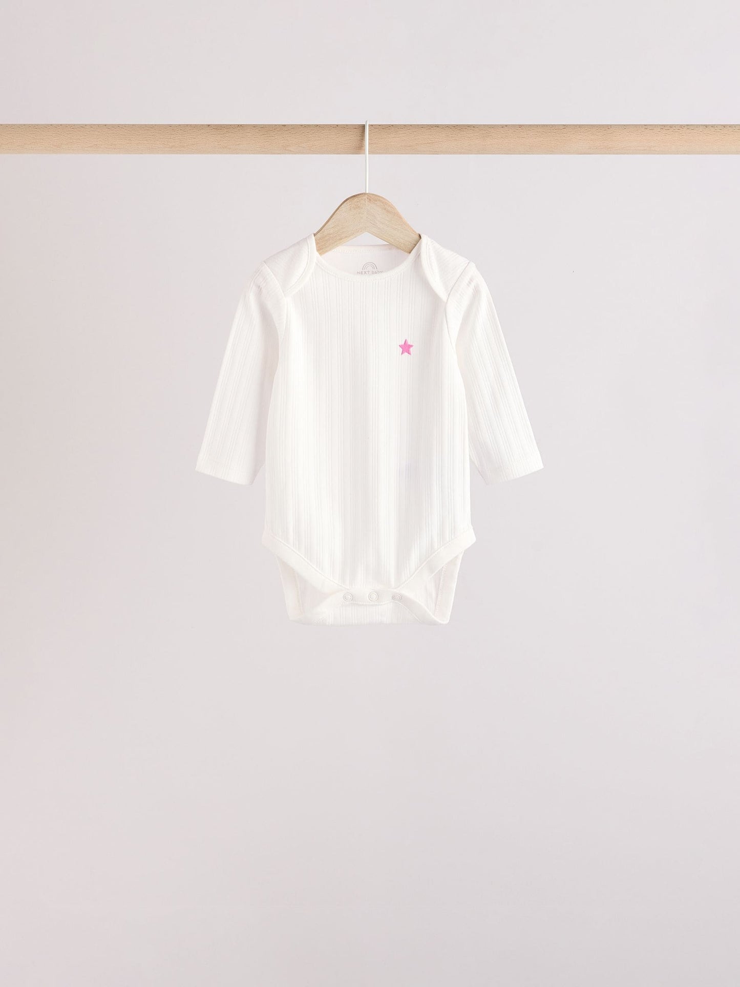 Pink Star 5 Pack Long Sleeve Baby Bodysuits image 7